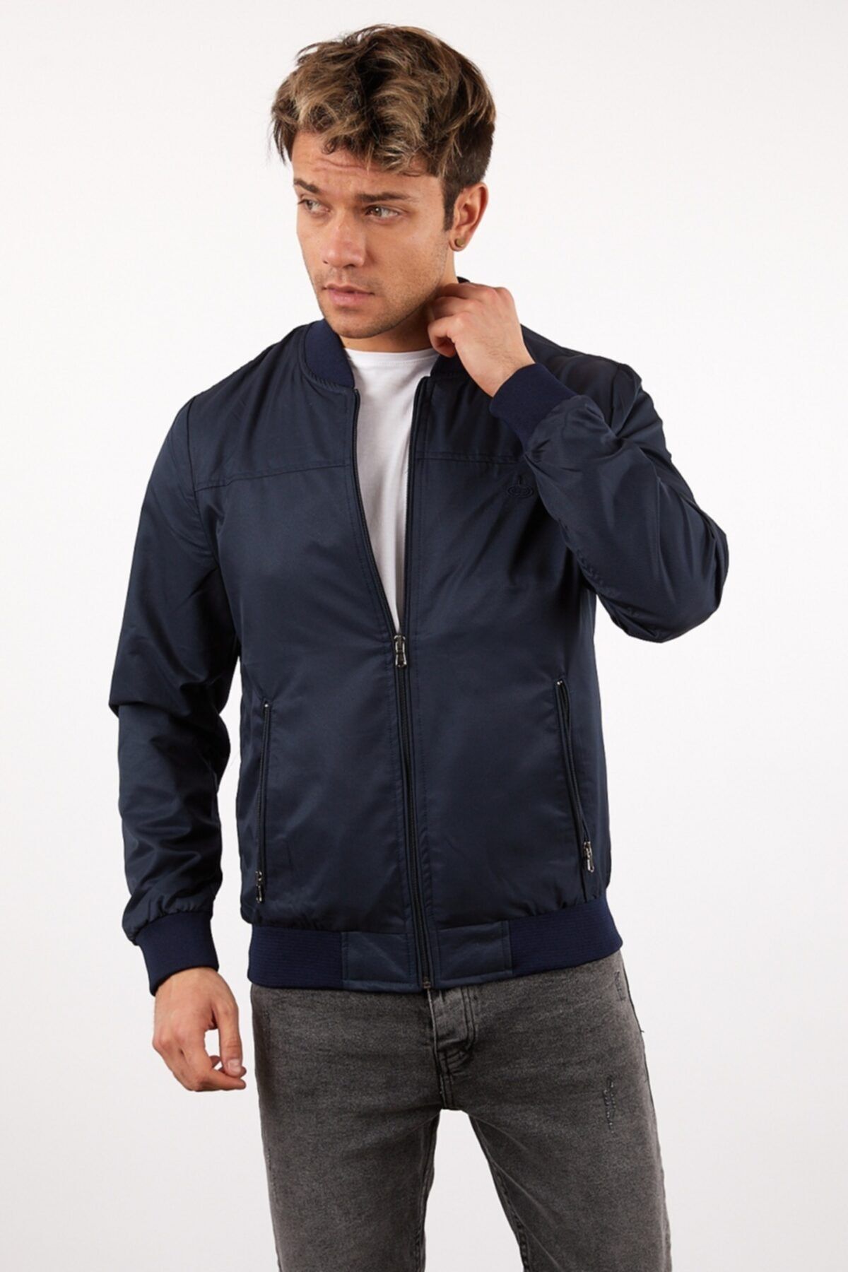 Sporting Men s Navy Blue Summer Coat Trendyol