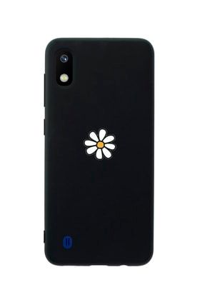 Samsung A10 Papatya Premium Silikonlu Siyah Telefon Kılıfı MCSAMA10LPAP