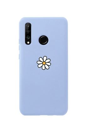 Huawei P30 Lite Papatya Premium Silikonlu Lila Telefon Kılıfı MCHP30LPAP