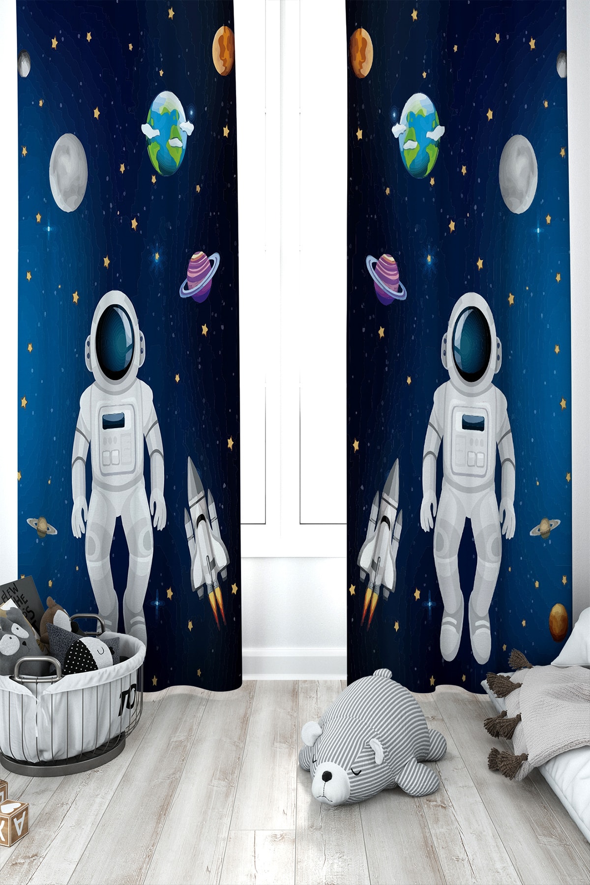 pamuk concept hali uzay desenli cocuk ve bebek odasi fon perde 2 kanat fiyati yorumlari trendyol