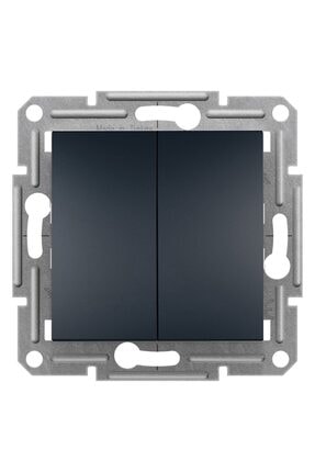 Schneider Asfora Plus Ikili Vavien Antrasit, Vidasız, Çerçevesiz