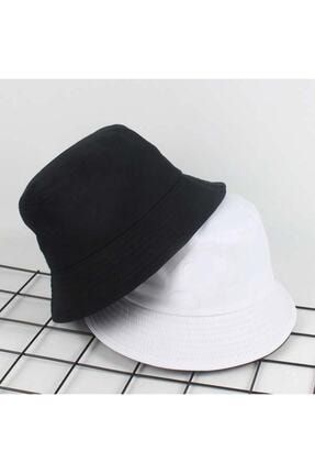 Unisex Beyaz Düz Bucket Şapka KFC150S