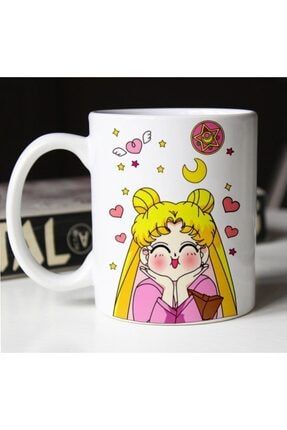 Beyaz Japanese Anime Sailor Moon Face Kupa KM1130