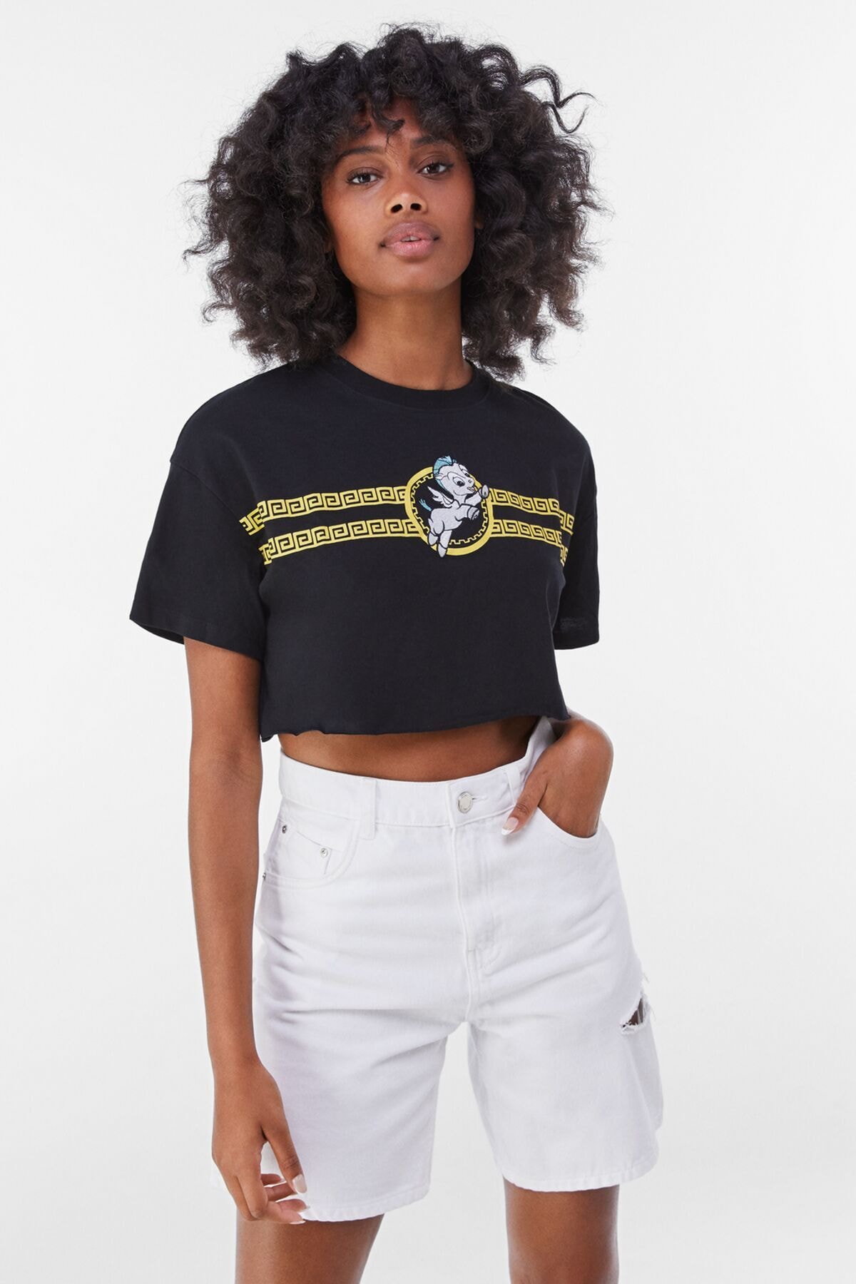 bershka black dragon top