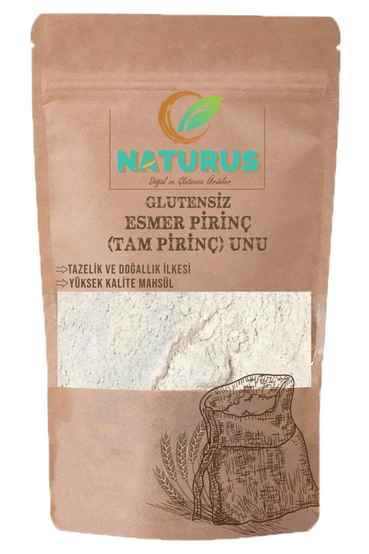 NATURUS Doğal Kepekli Tam Pirinç Unu 400 gr