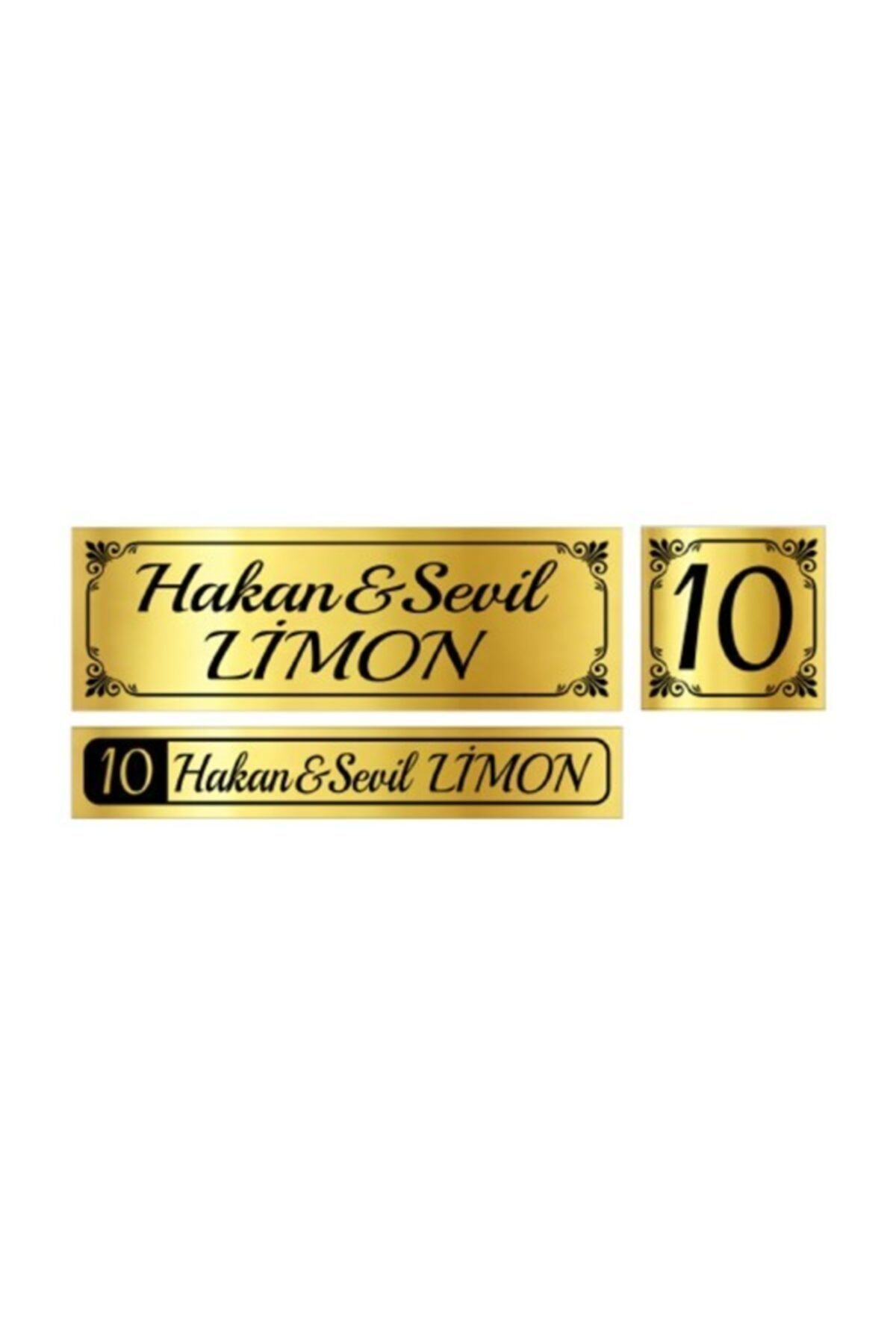 Metal Gold Door Nameplate 128a