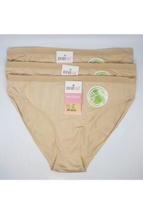 Kadın Ten Rengi 12'li Paket Bambu Bikini Külot 1500 Fua Shop 1500FUA12