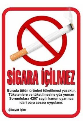 ‘Sigara İçilmez’ Uyarı Afişi (32x45 cm) -AFŞ11