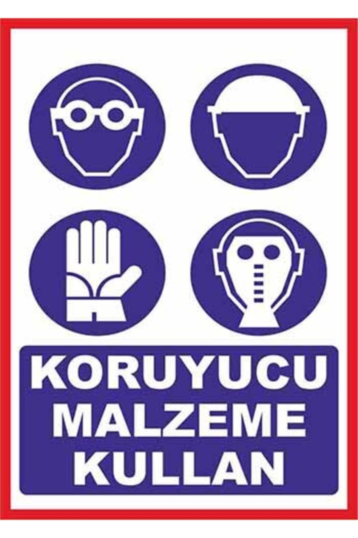'use protective material' PVC Plastic Warning Board (30X42 CM)