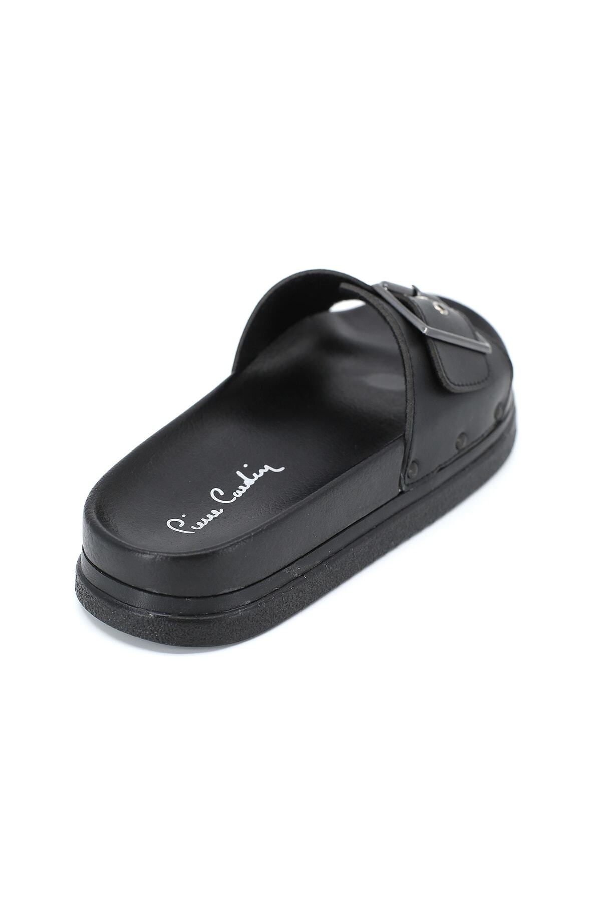 دمپایی Pierre Cardin پیر کاردین مشکی زنانه PC-6787 21s28006787 اورجینال - تصویر 5