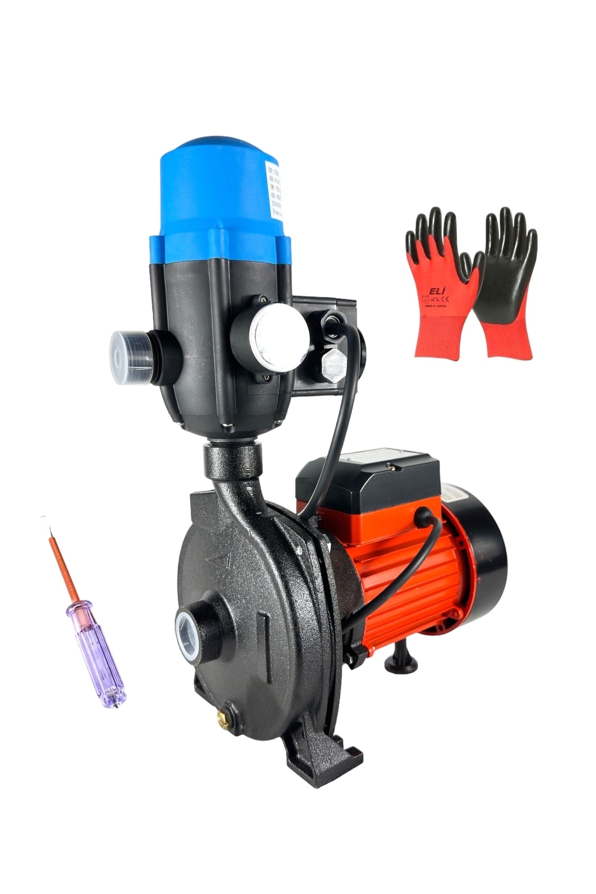 Genel Markalar 36 M Dik Basar 1.5 Hp - 1 Kw Bakır Sargı Cpm-158 Paket Hidrofor Elektrikli Santrifüj Su Pompası