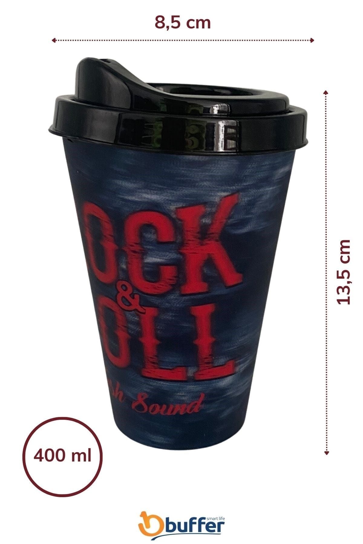 Buffer-® 3D Effect Coffee Cup with Lid, Portable Practical Beverage Cup 4