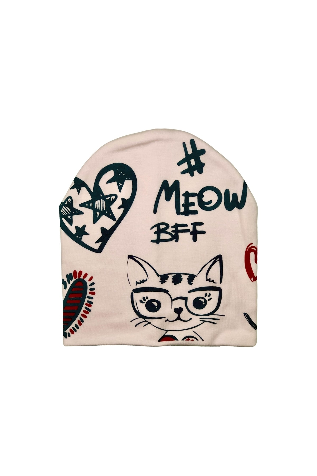 Double-Layer Combed Cotton Interlock Baby Children's Beanie (pedantic Cat)