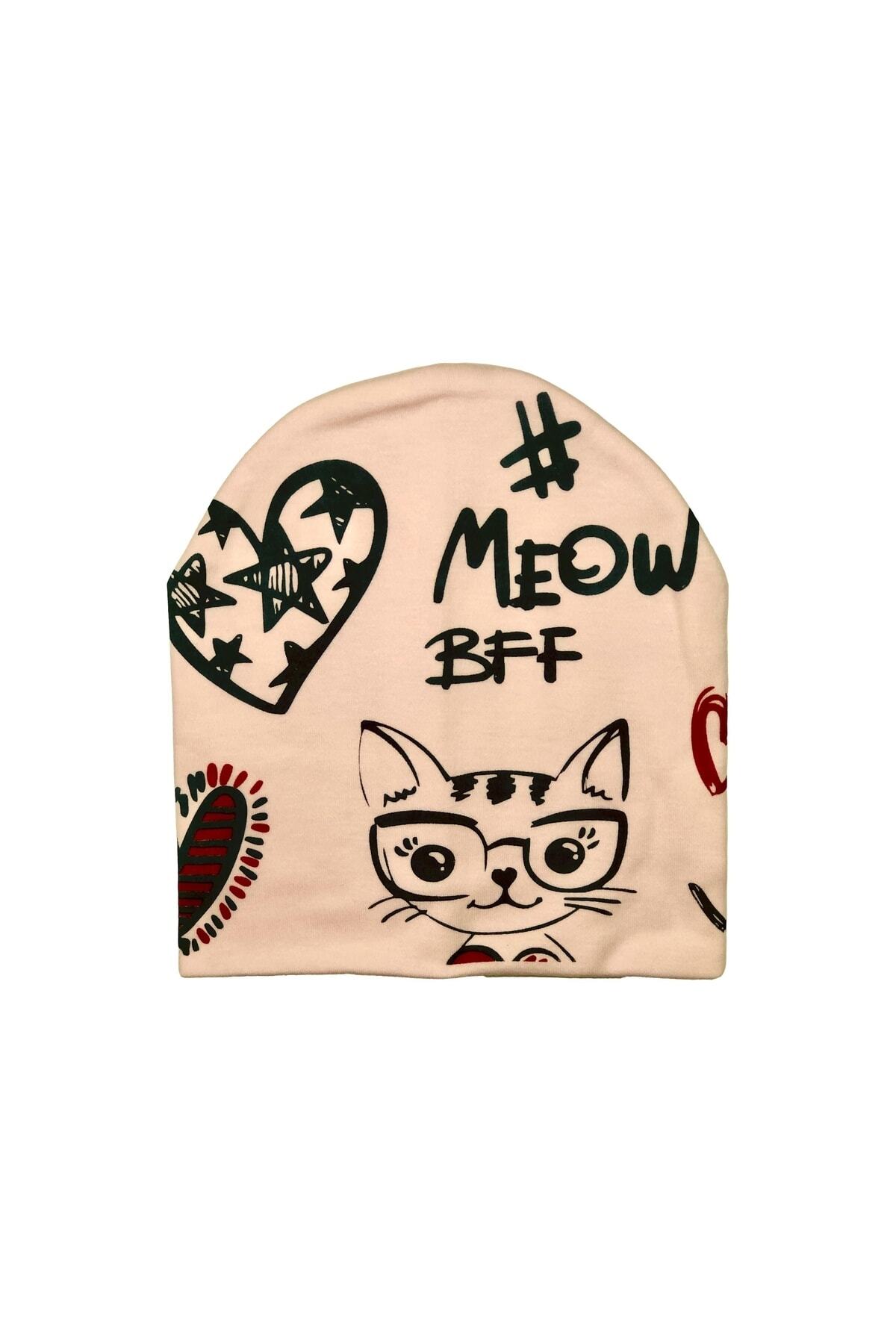 Double-Layer Combed Cotton Interlock Baby Children's Beanie (pedantic Cat)