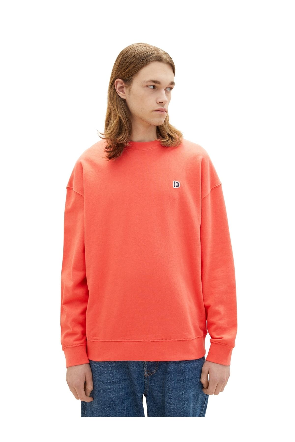Tom Tailor Denim Sweatshirt Rot Regular Fit Fast ausverkauft