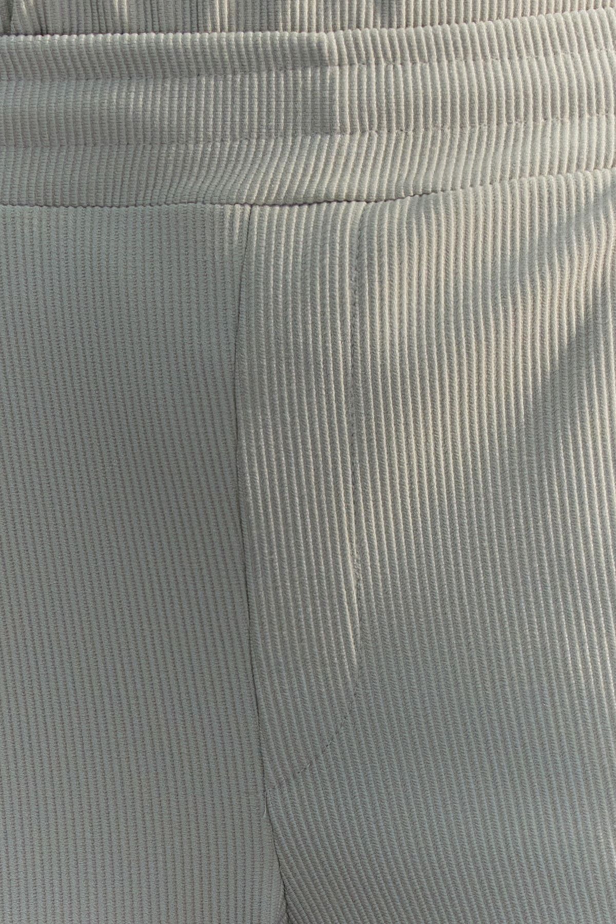 Trendyol Collection-Limited Edition Stone / Wide Leg Textured Anti-Wrinkle Hidden Corded One Piece Sweatpants TMNSS23EA00013 5