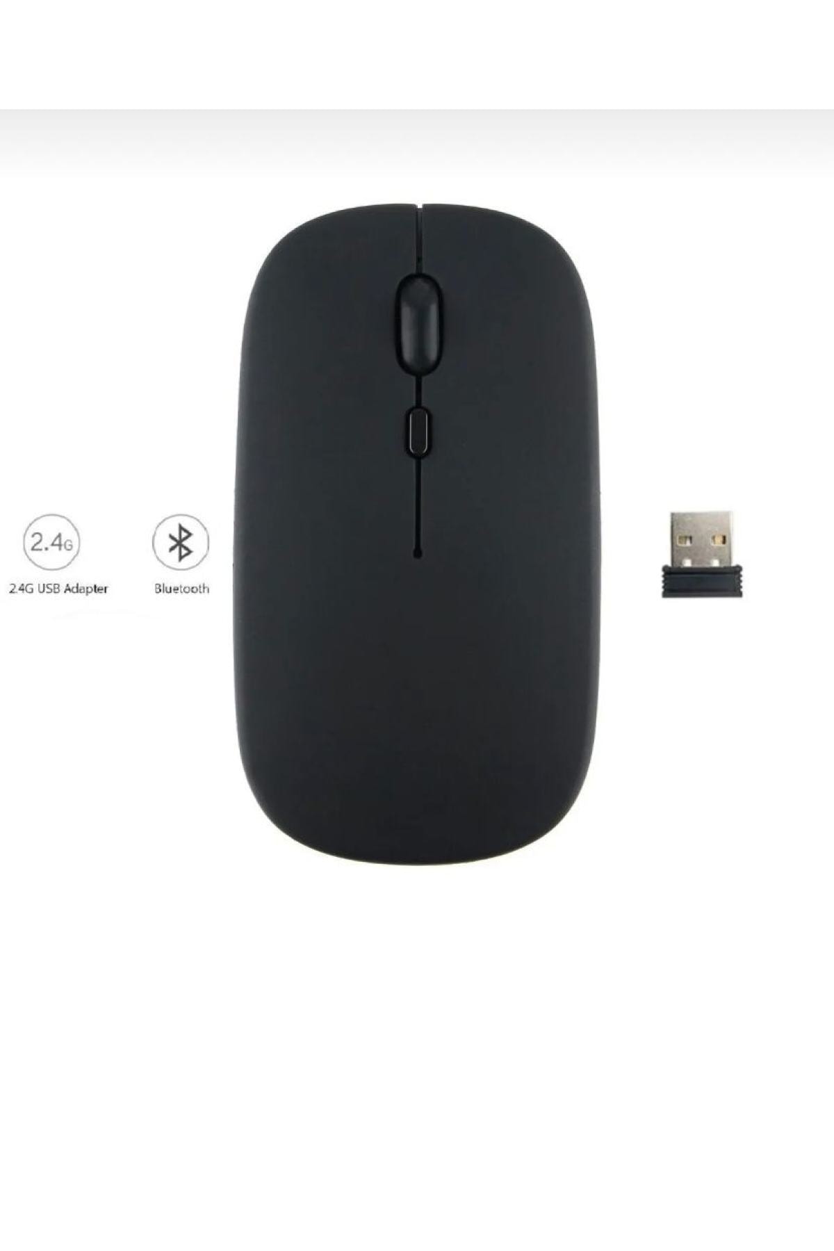 Samsung Galaxy Tab A T280 T285 T287 Uyumlu Mouse Bluetooth Wireless Şarj Edilebilir Fare 2.4g