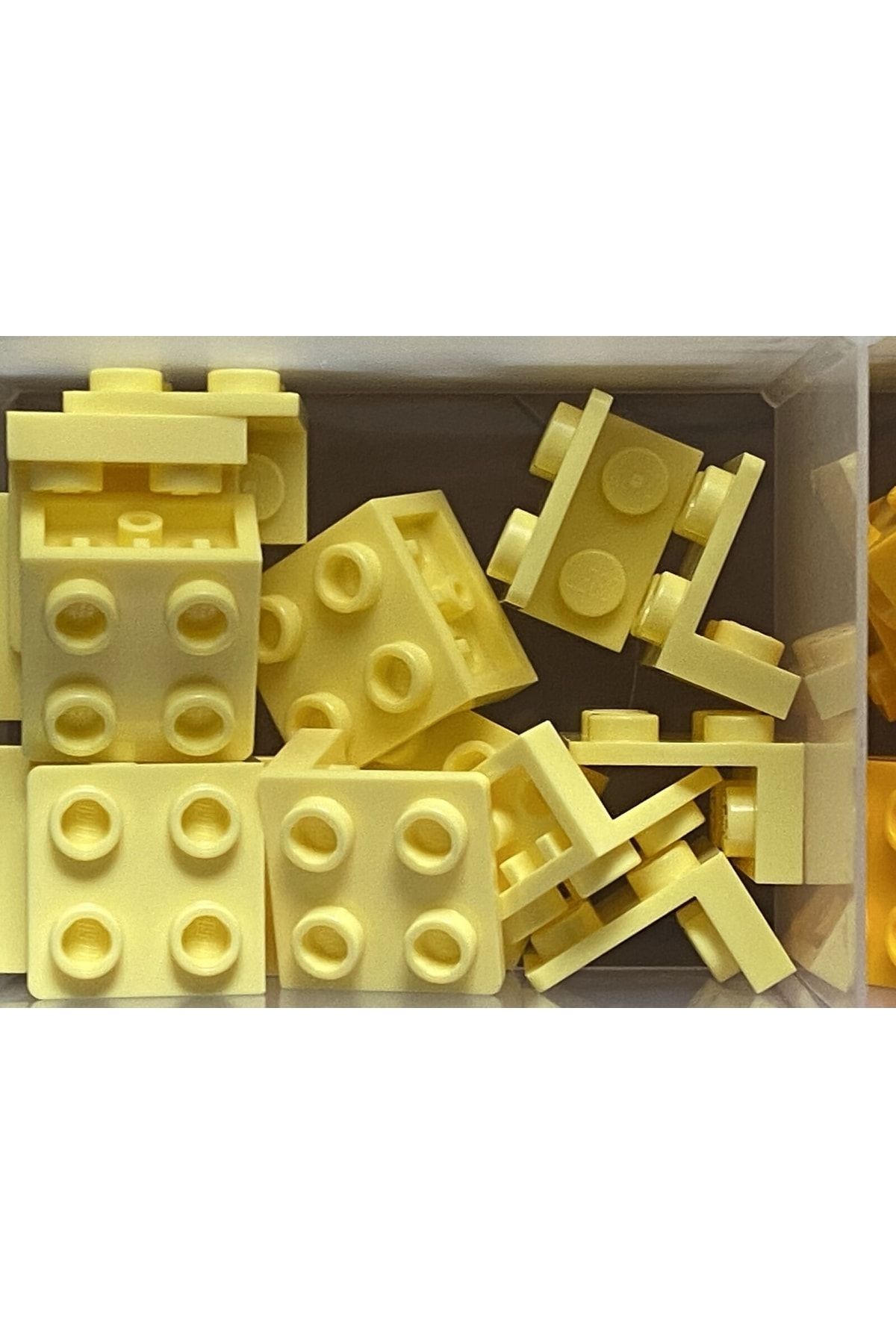 LEGO-دعامة توصيل عكسية أصلية من Creator Moc 1 × 2 - 2 × 2 أصفر فاتح 4 قطع سيتم إرسالها 1