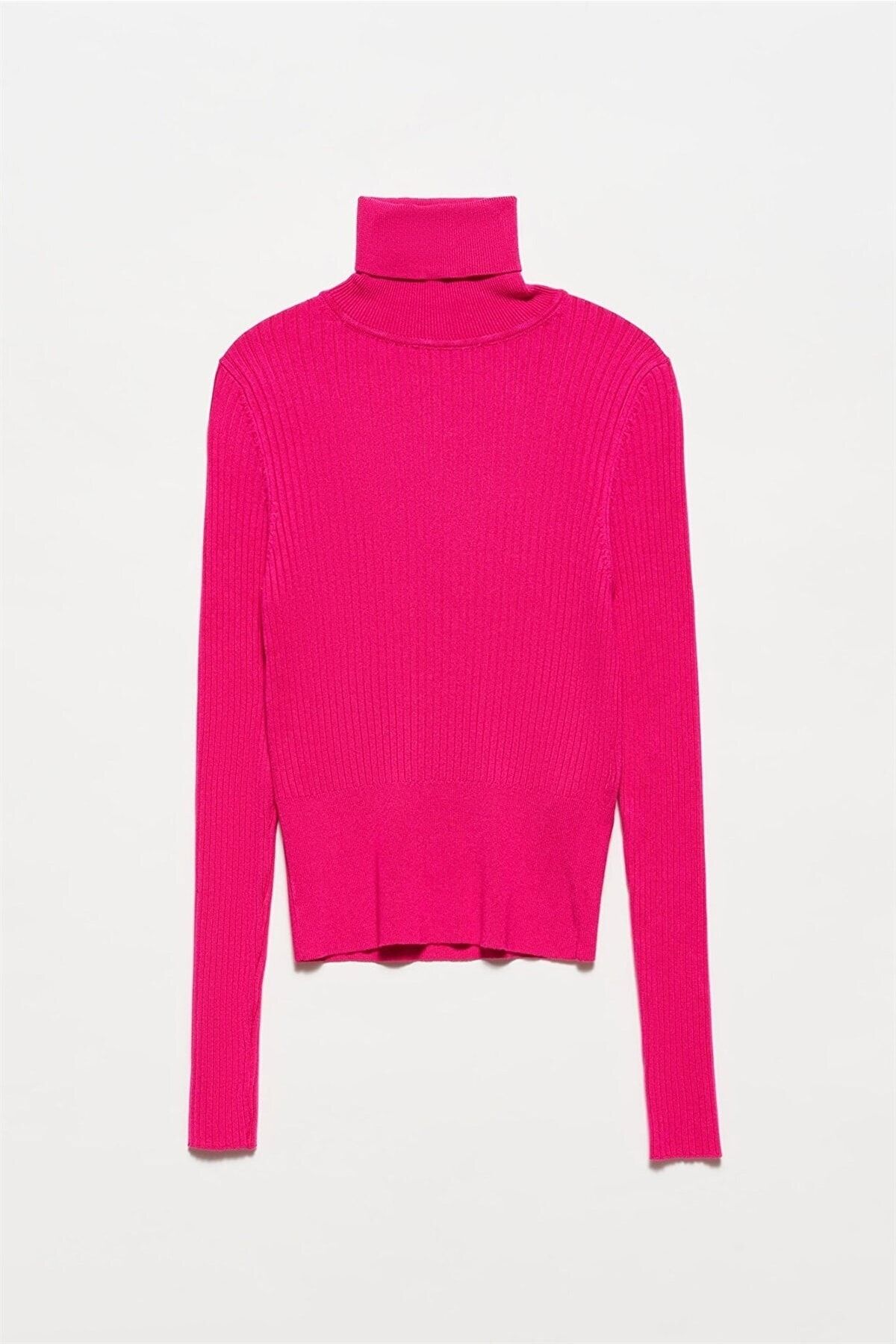 Dilvin T1297 Sweater Turtleneck Ribbed Basic