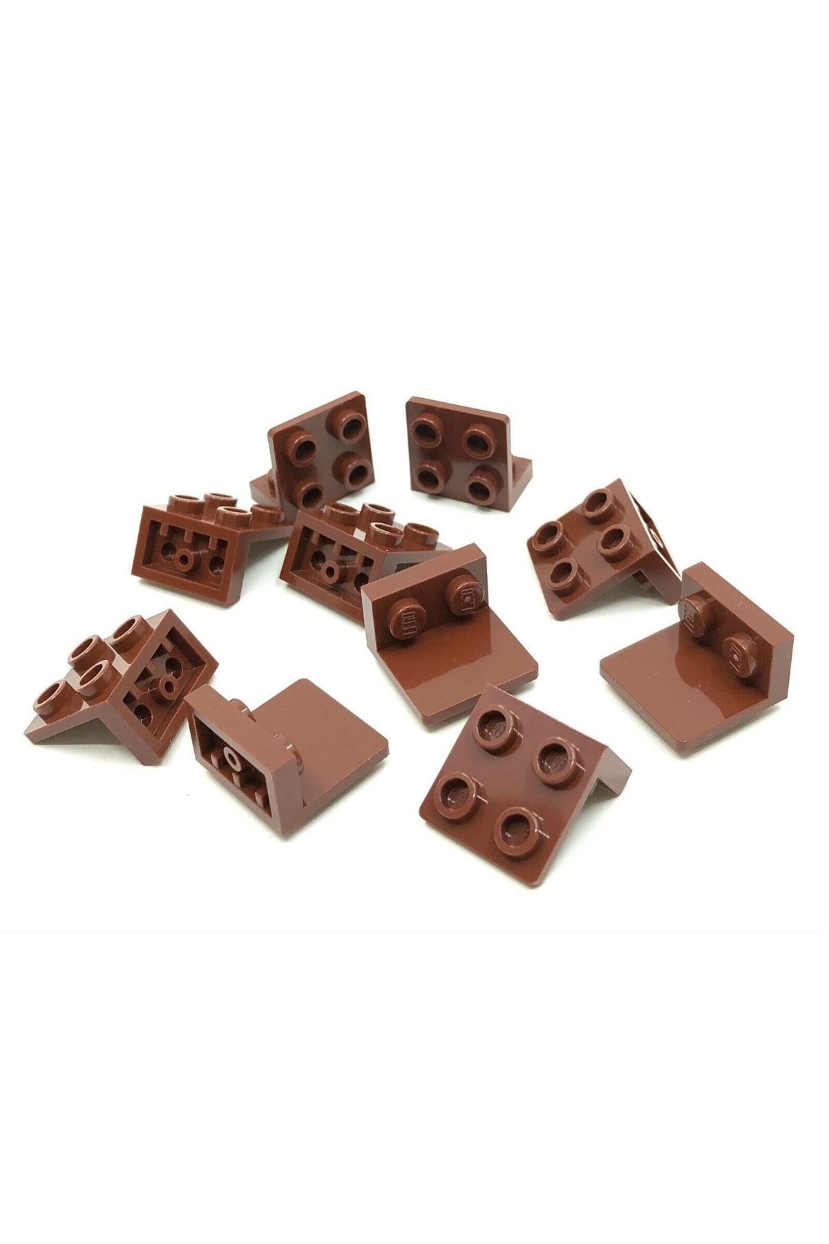 LEGO-Original Creator Moc Reverse Connection Part Bracket 1 X 2 - 2 X 2 Brown 6 Pieces Will Be Sent 1