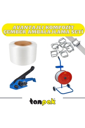 Tanpak Ambalaj Avantajlı 850 Metre 16 Mm Kompozit Çember Ambalajlama Seti