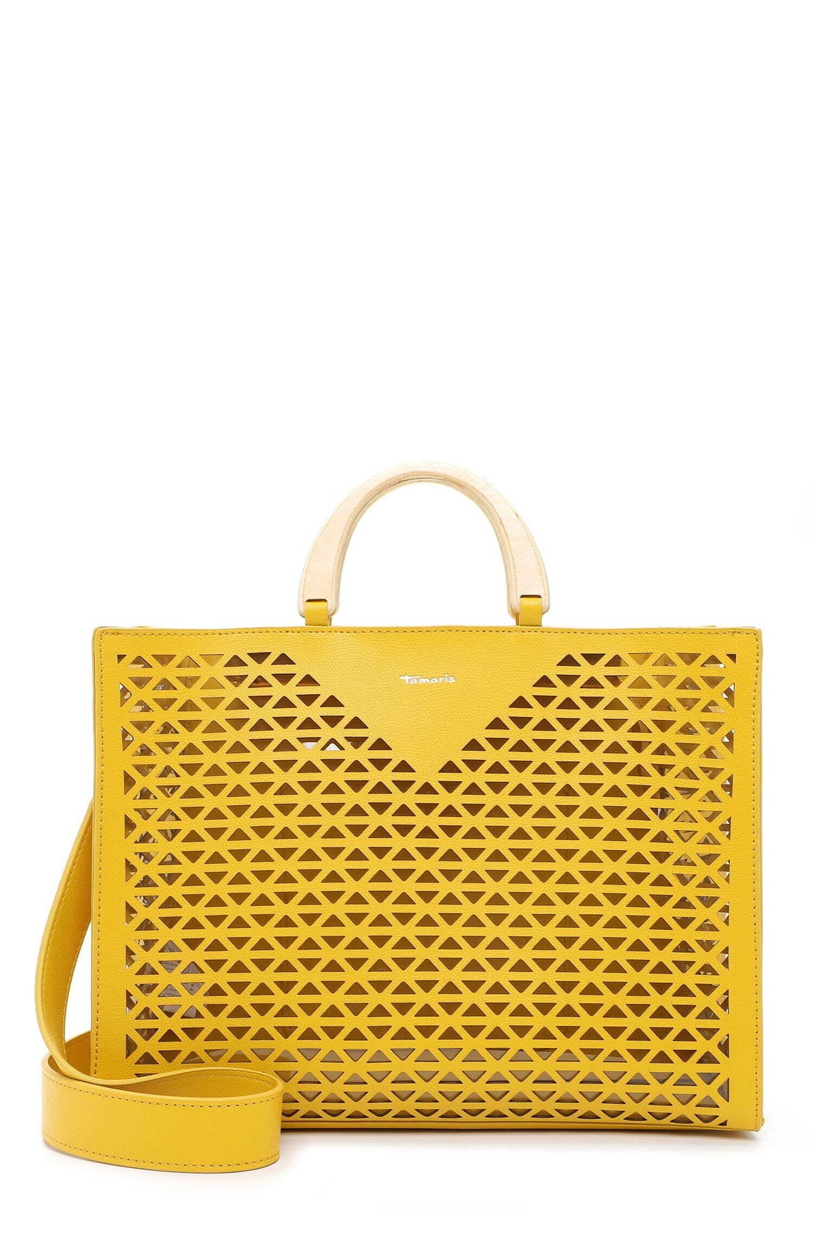 Tamaris Handtasche Gelb Strukturiert