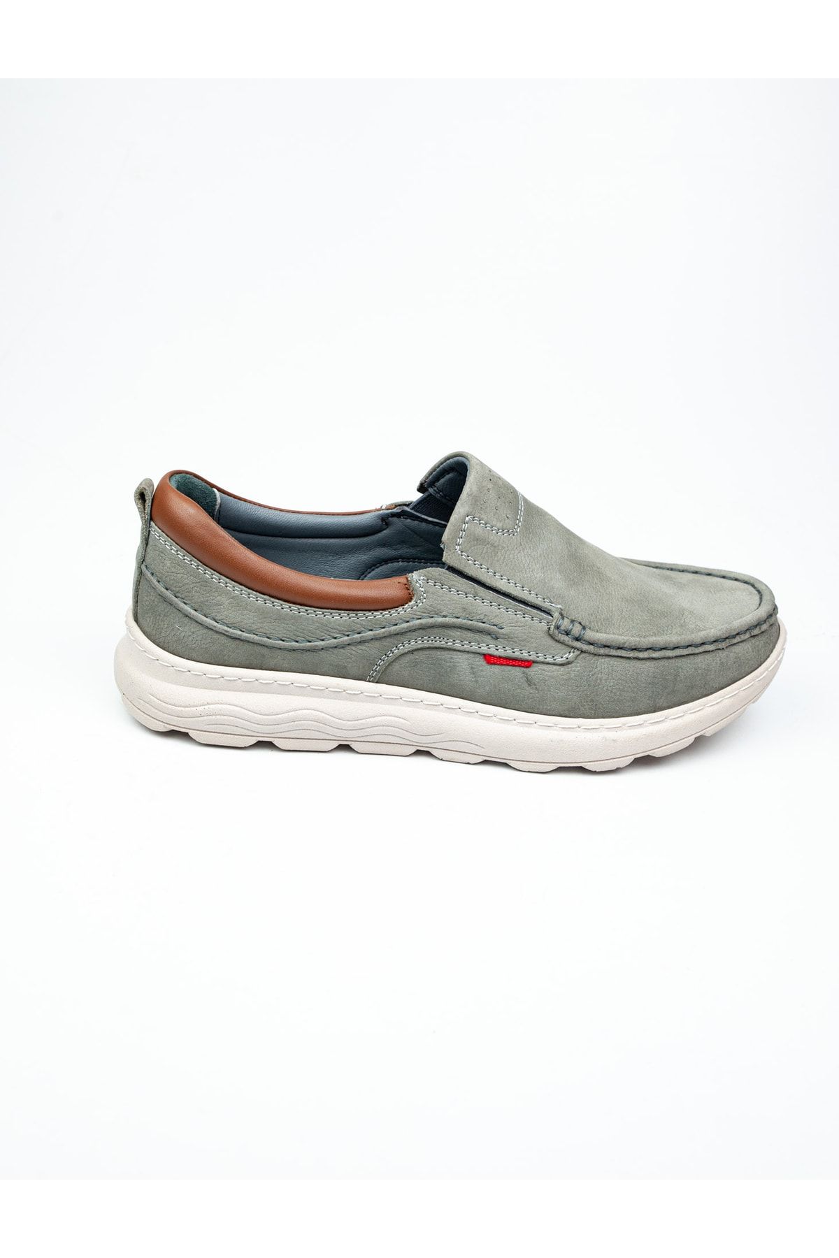 Voyager-6501 Mocasin Gri Nubuck Pantofi Casual Bărbați 2