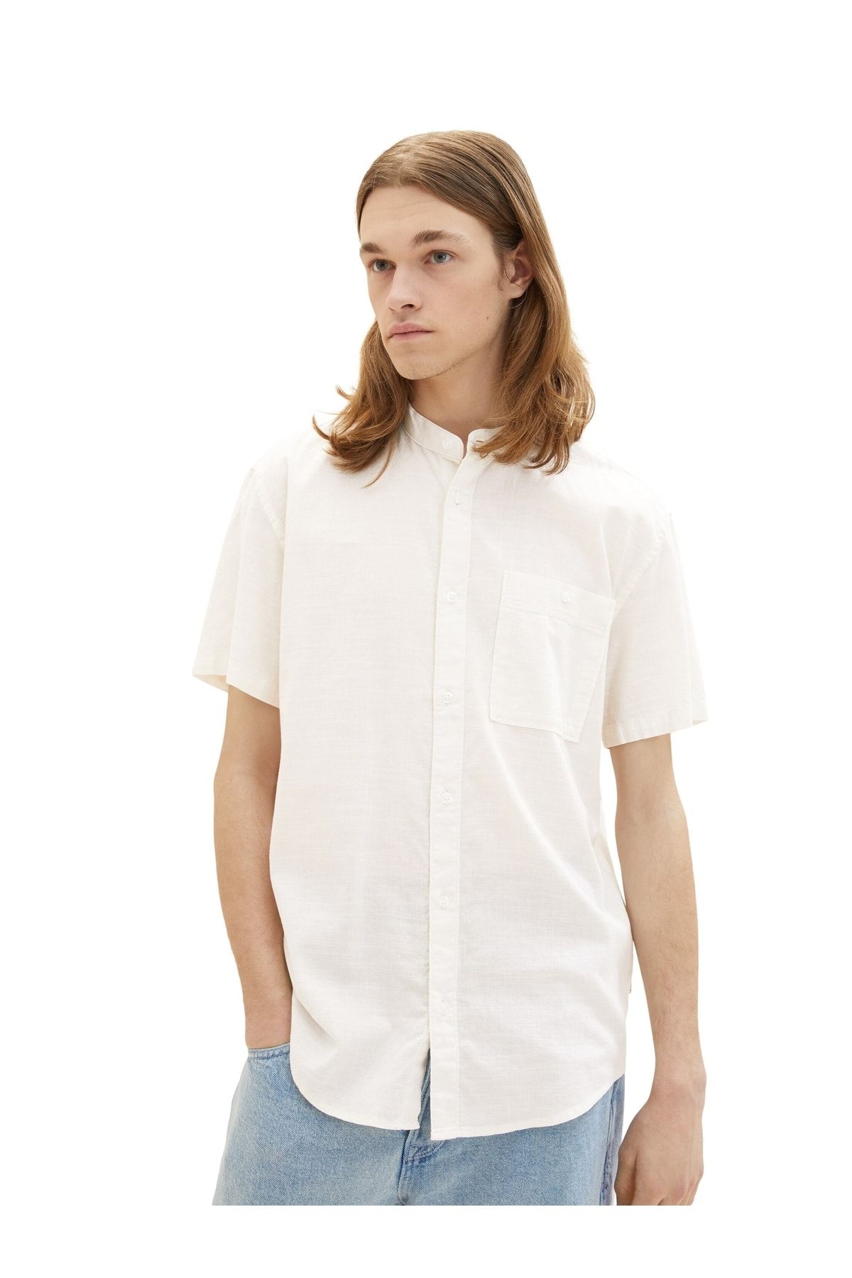 Tom Tailor - - Fit Trendyol Hemd Weiß Regular 