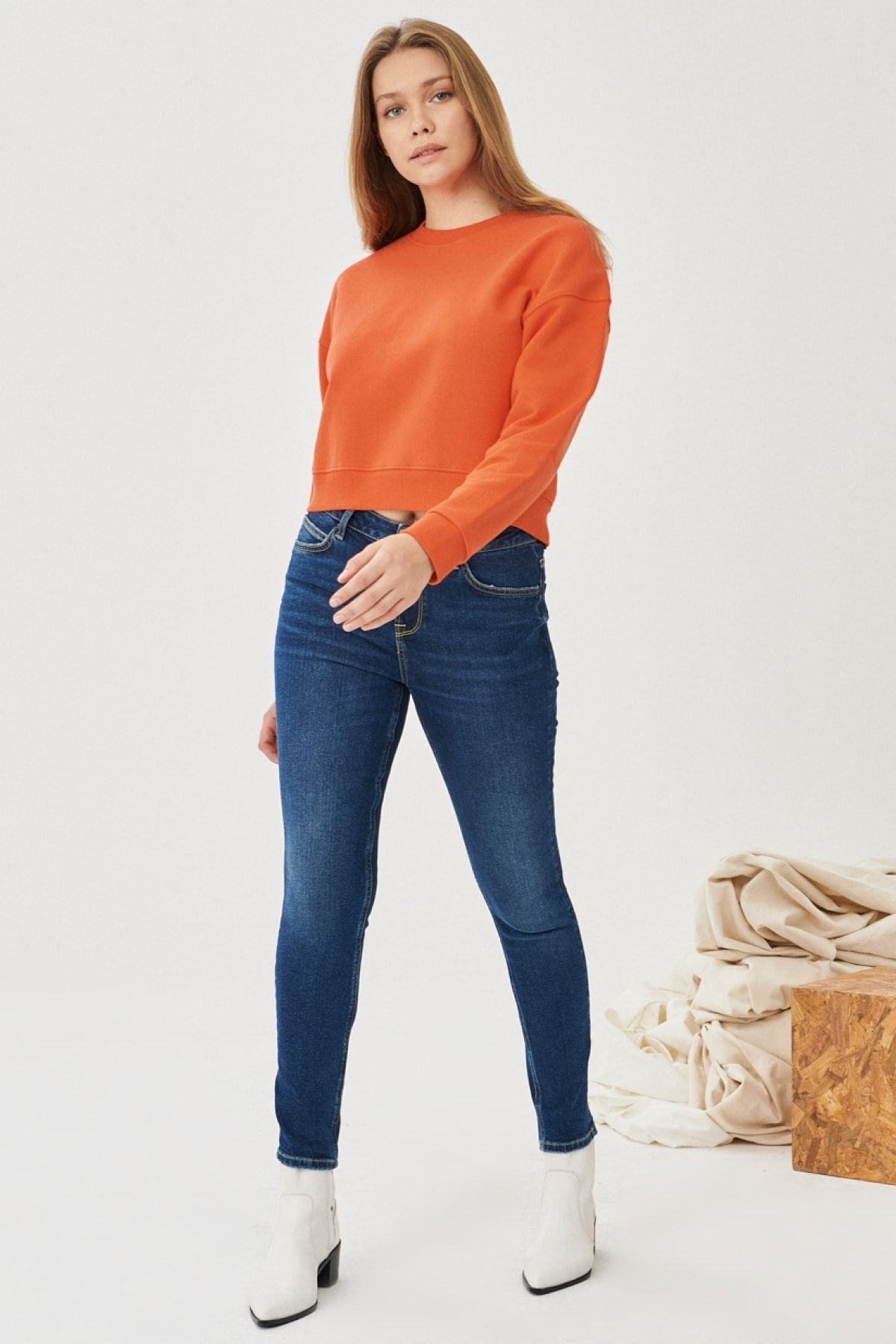 Lee-Дънки Scarlett High Skinny Fit Denim Stretchy Jean Jeans 2