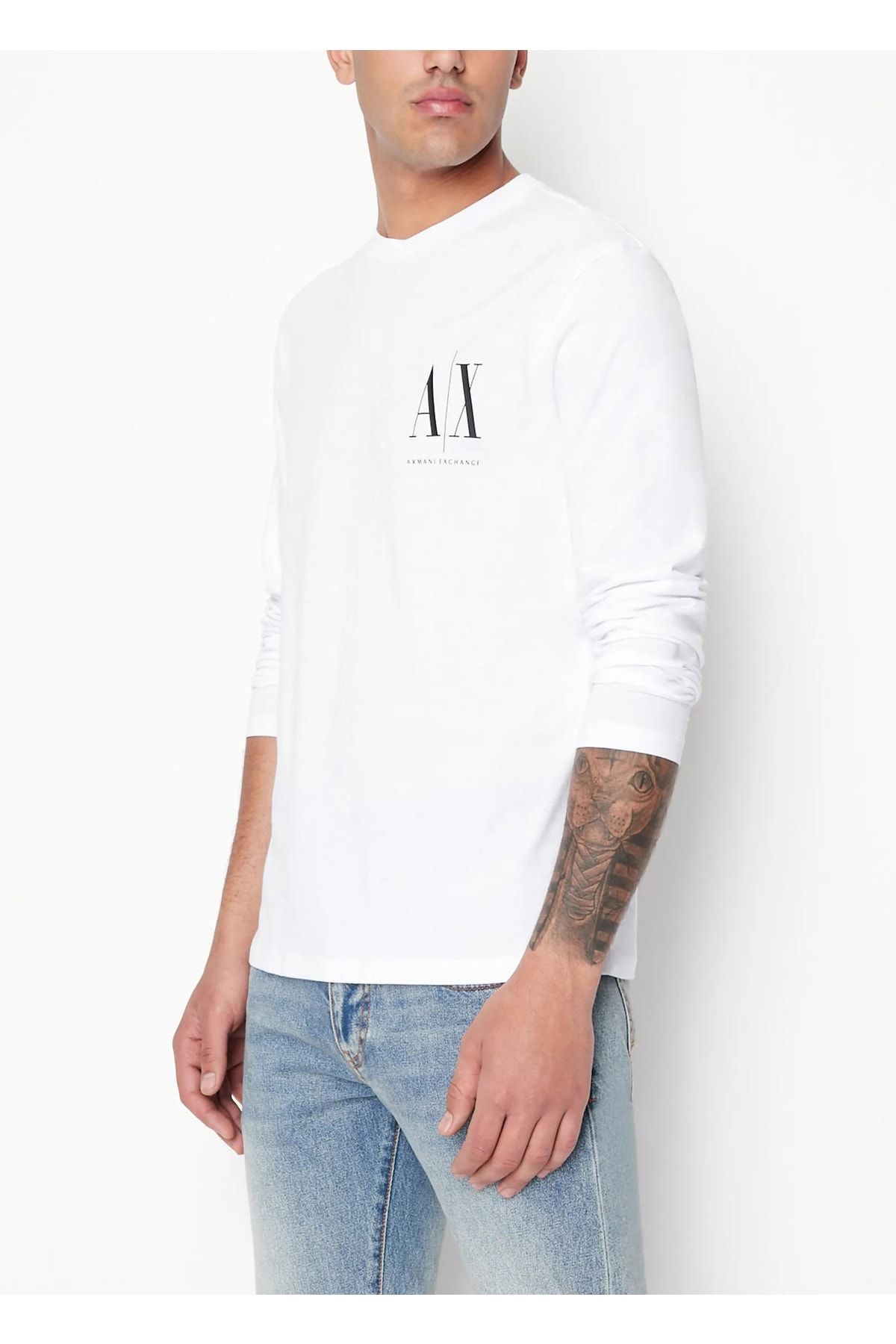 Armani exchange long sales sleeve t shirt