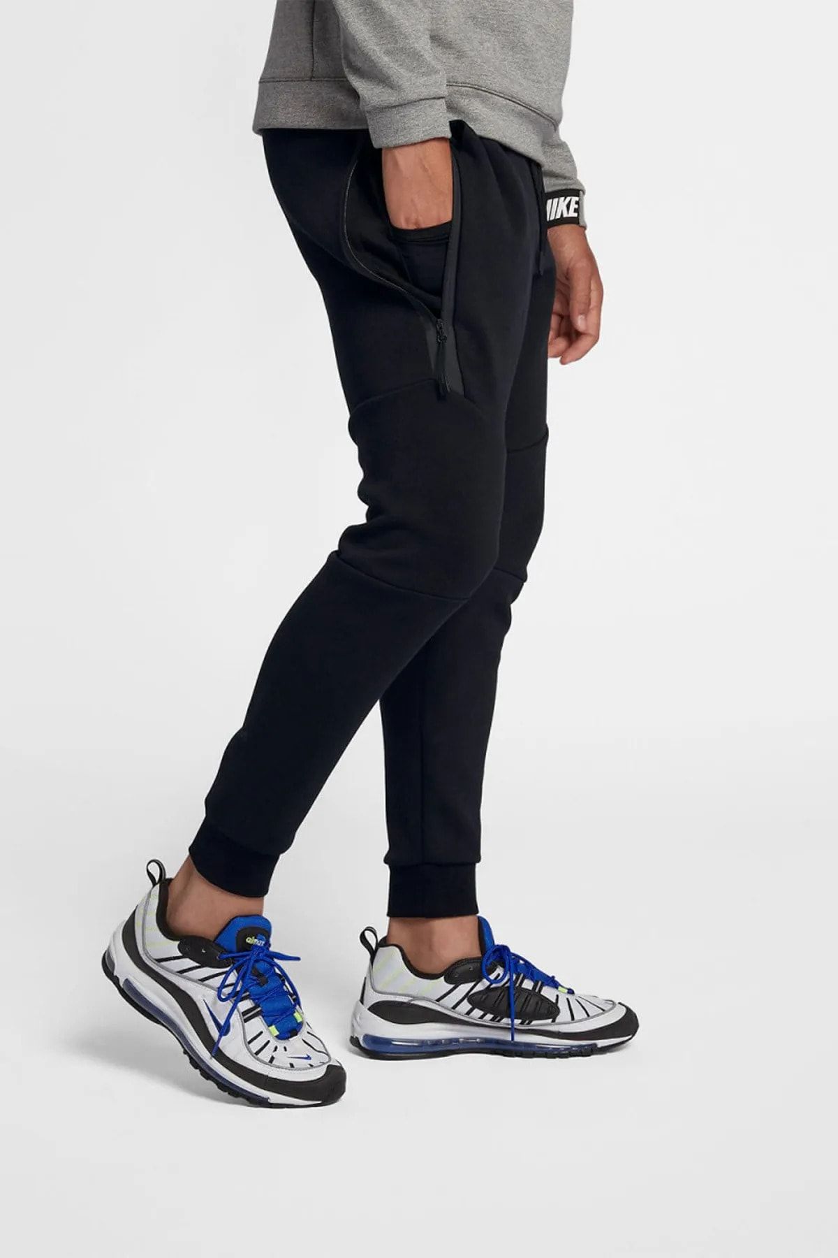 Nike M Nsw Tch Flc Jogger Black Men's Sports Sweatpants - Trendyol