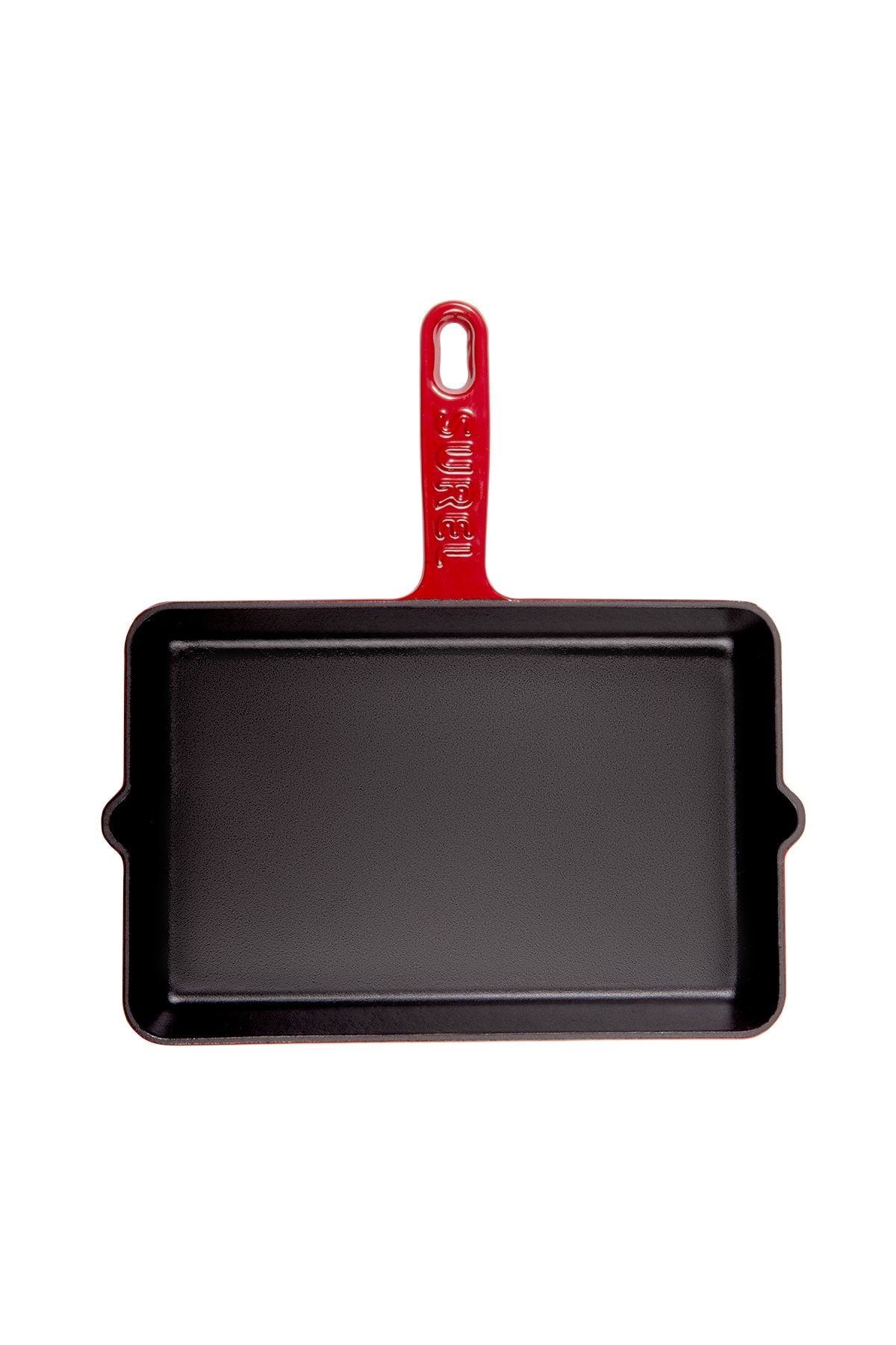 Kırmızı Dikdörtgen Döküm Tava 24x16 Cm