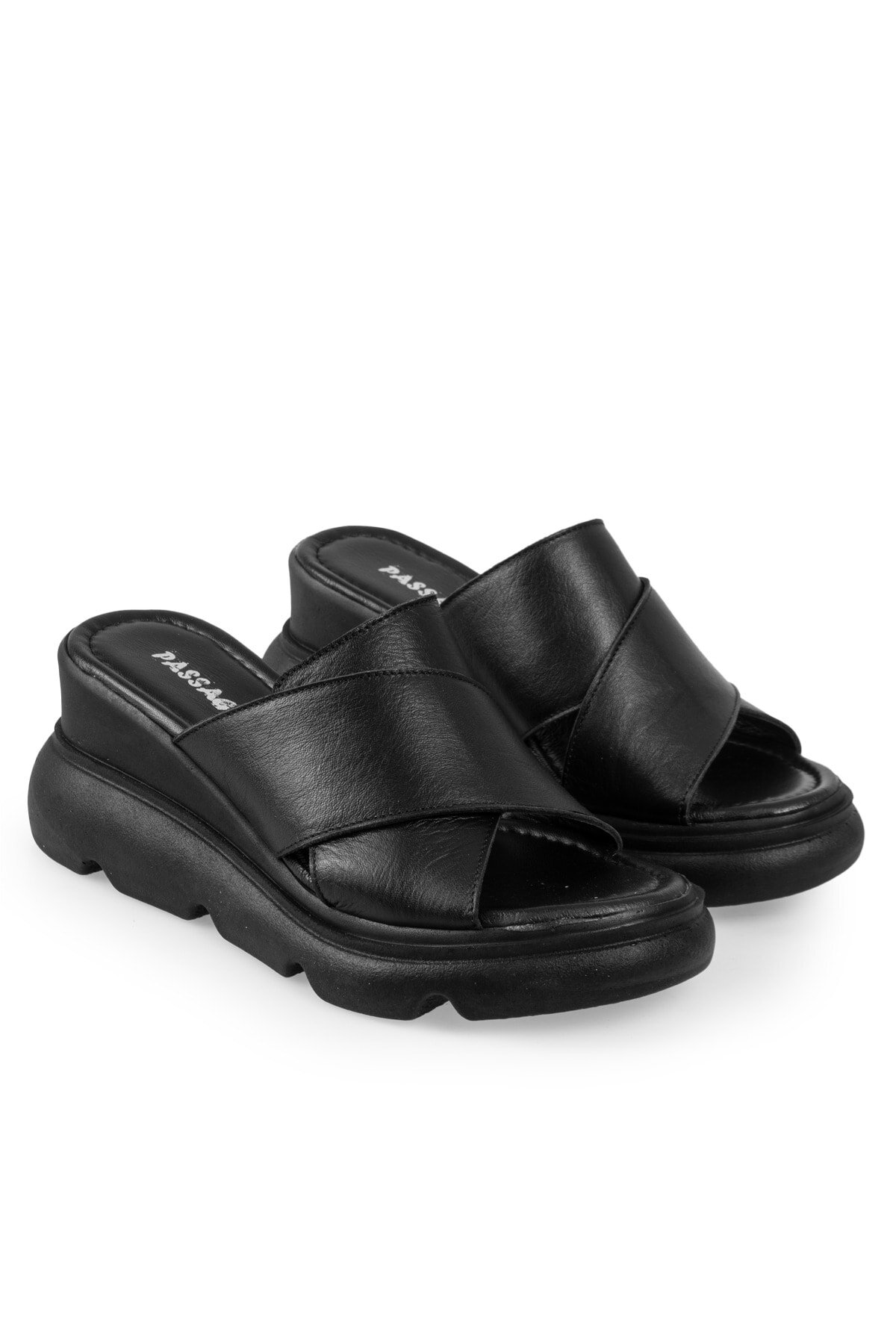 صندل زنانه مشکی Genel Markalar | PSG23-6209 اورجینال - تصویر 5