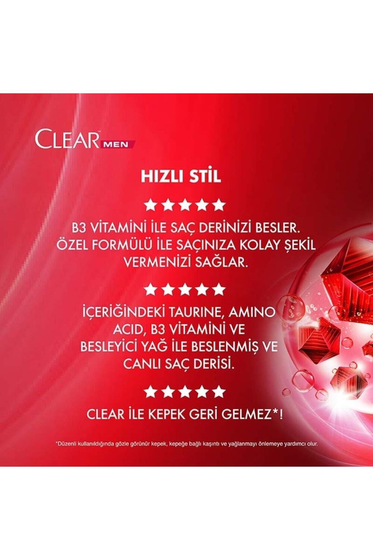 Clear Men AntiDandruff Effect Shampoo Fast Style 2 in 1 Easy Shaping