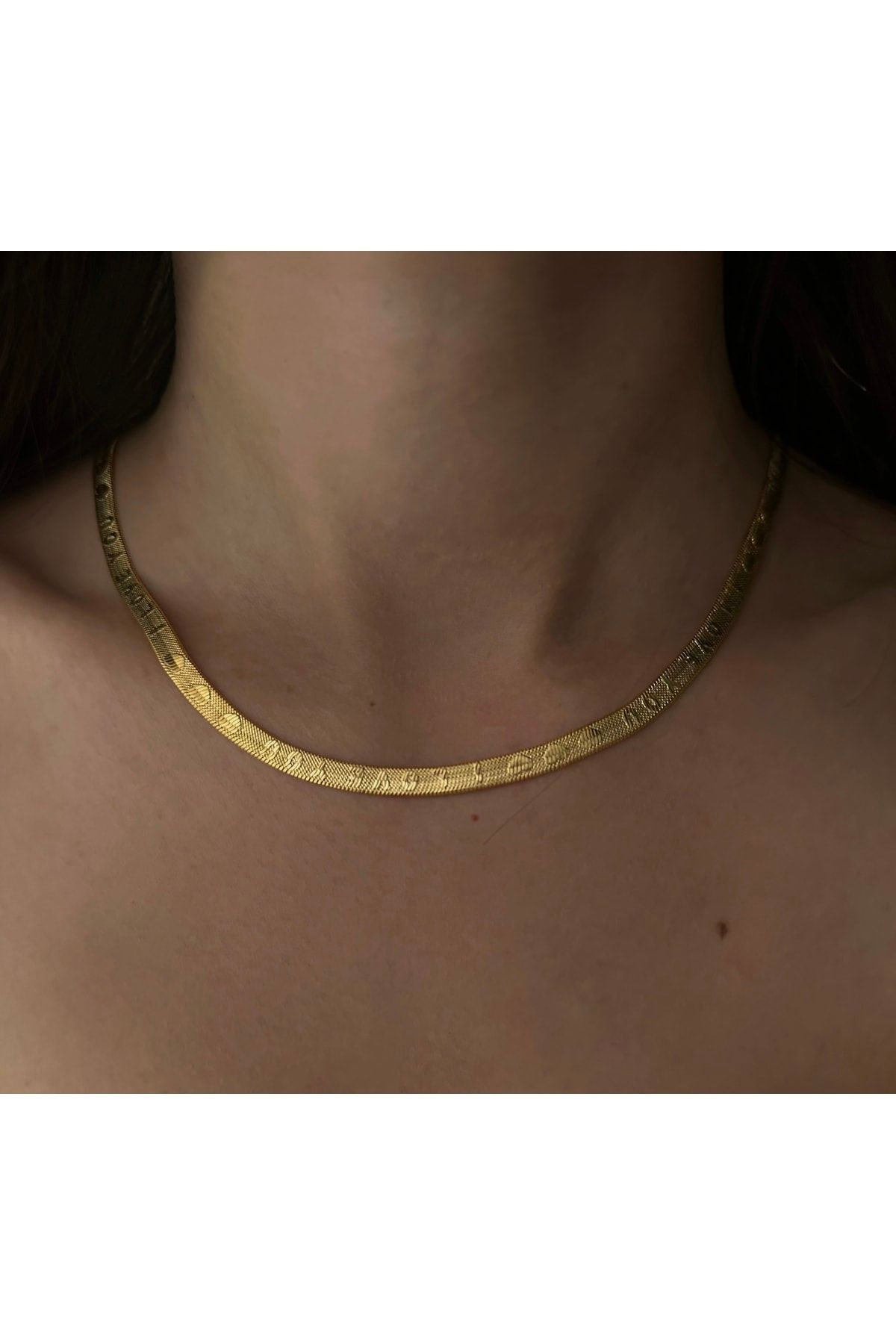 Okko Store I Love You Printed Italian Chain Necklace Trendyol