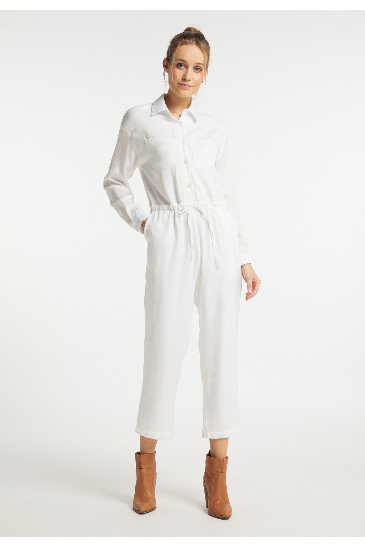 Dreimaster Kleid Weiß Basic Fast ausverkauft