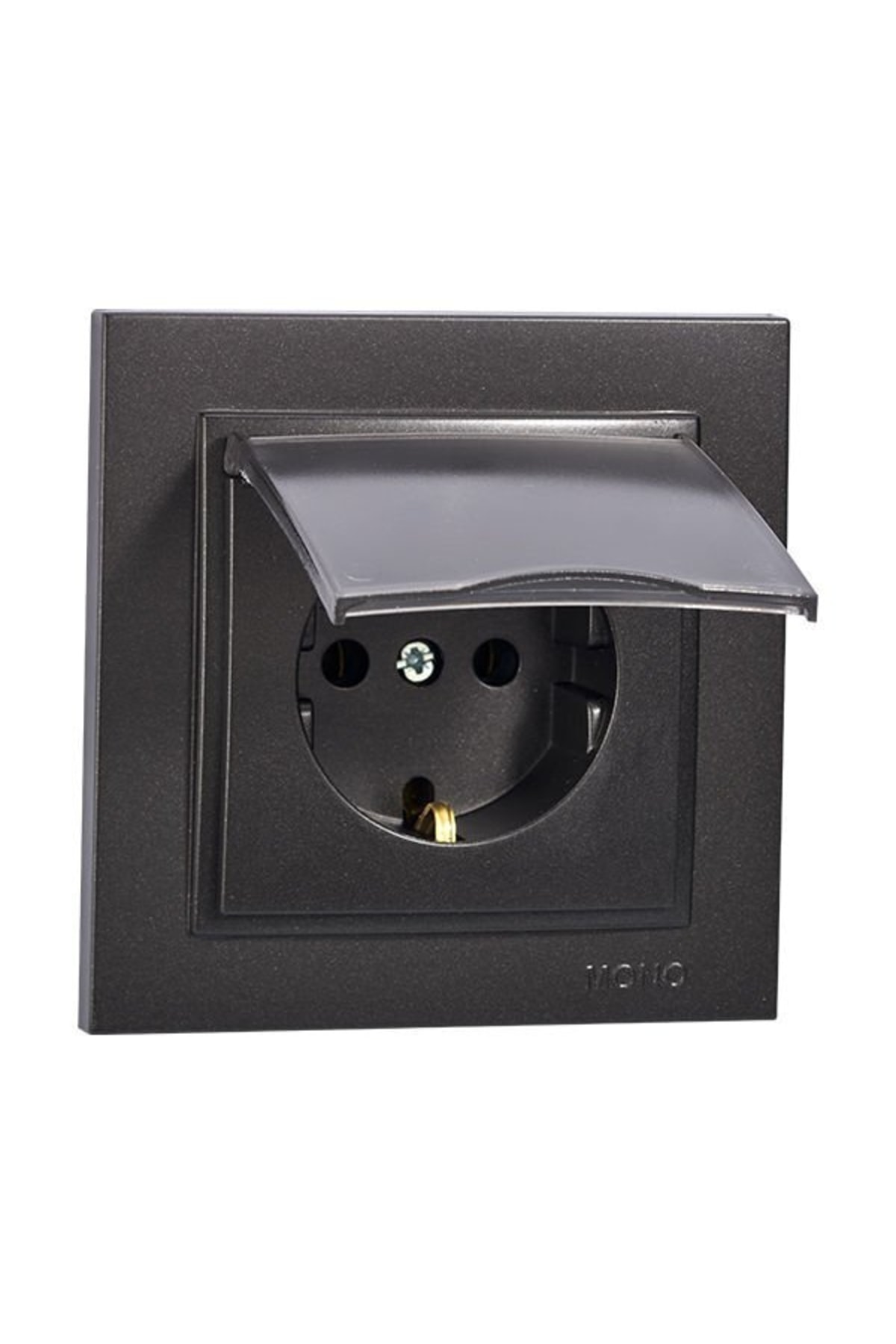 MONO 500-002021-118 Despina Füme Kapaklı Topraklı Priz - Çerçevesiz