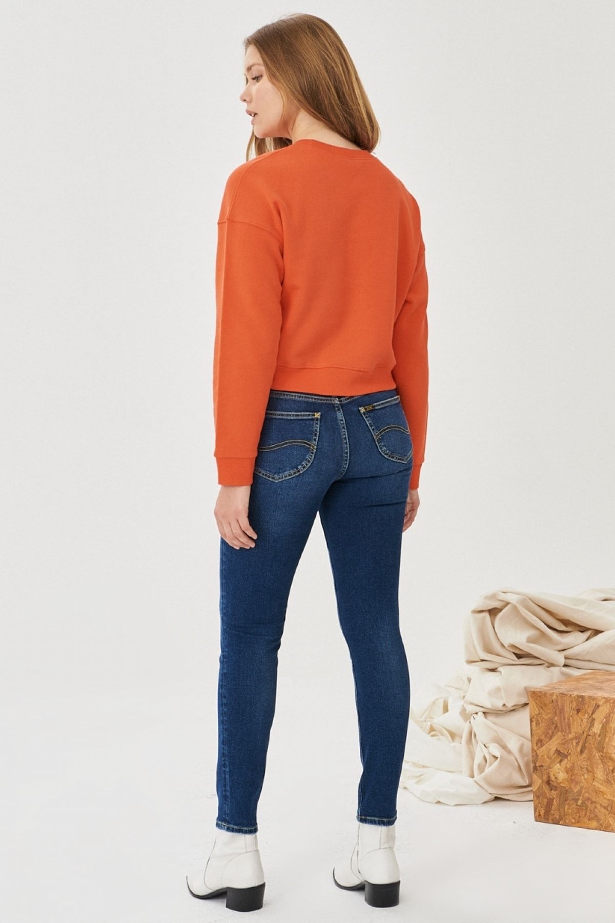 Lee-Дънки Scarlett High Skinny Fit Denim Stretchy Jean Jeans 5
