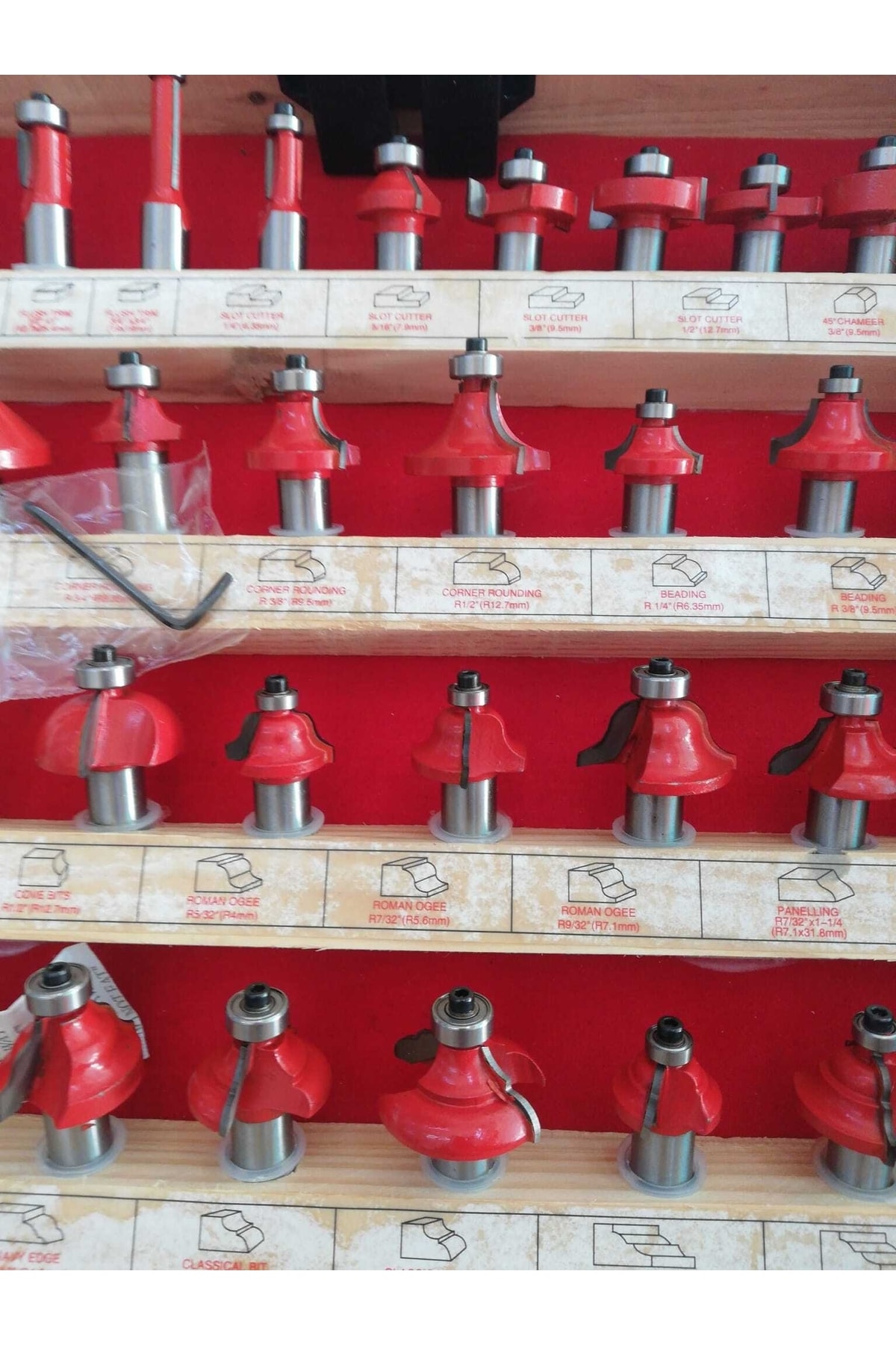 craftsy 35 Parça Freze Uç Takımı Ahşap Oyma Ağaç Delme Set 13 Mm