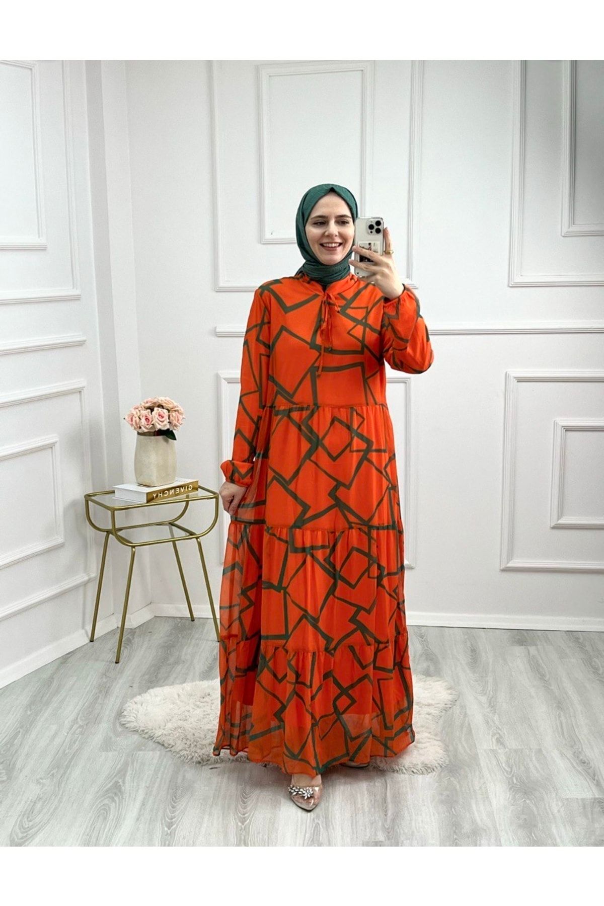 Marks and online spencer orange dress