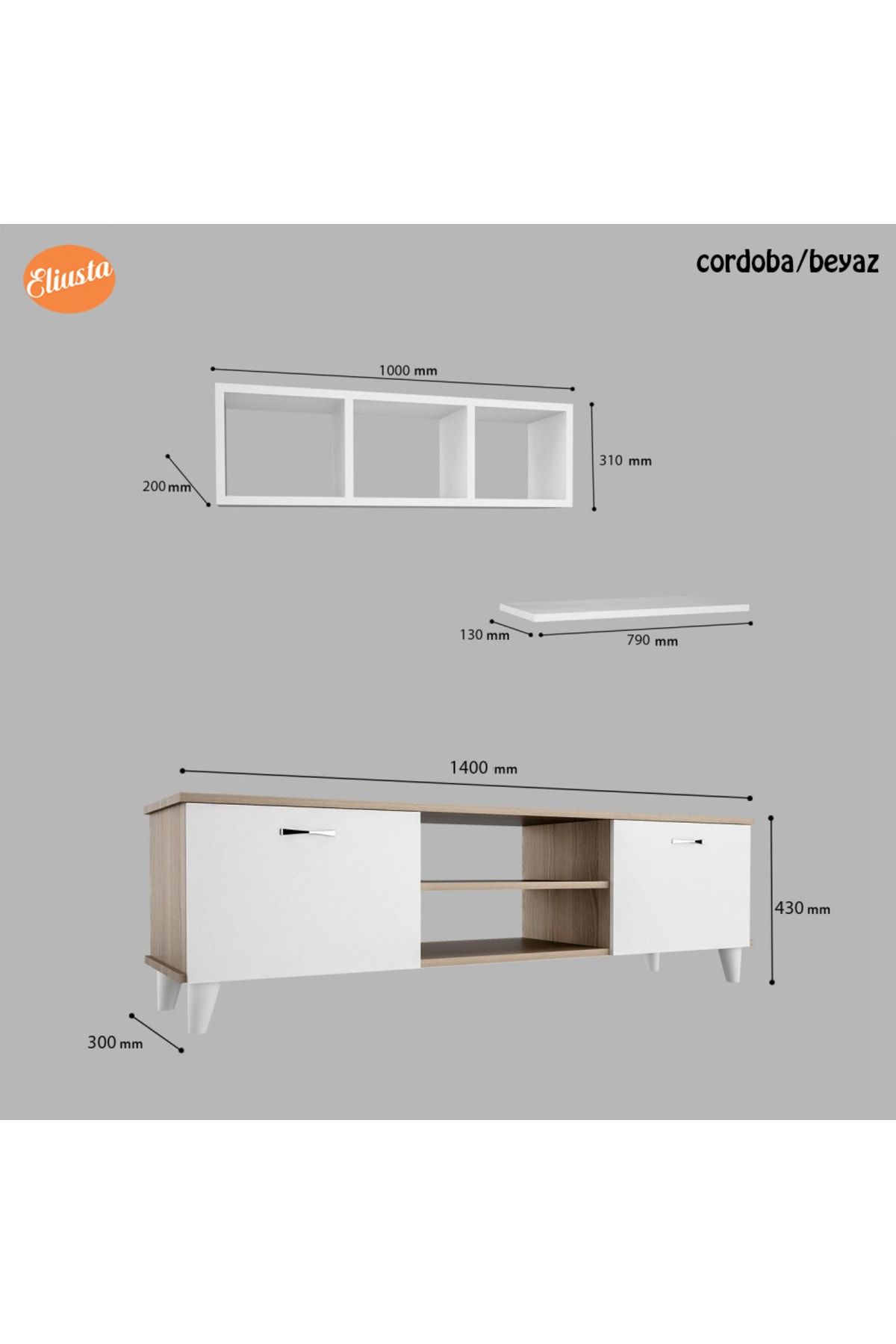 Tv Sehpası Tv Orta Sehpahsı Tv Ustu Kitaplık Rafı #2