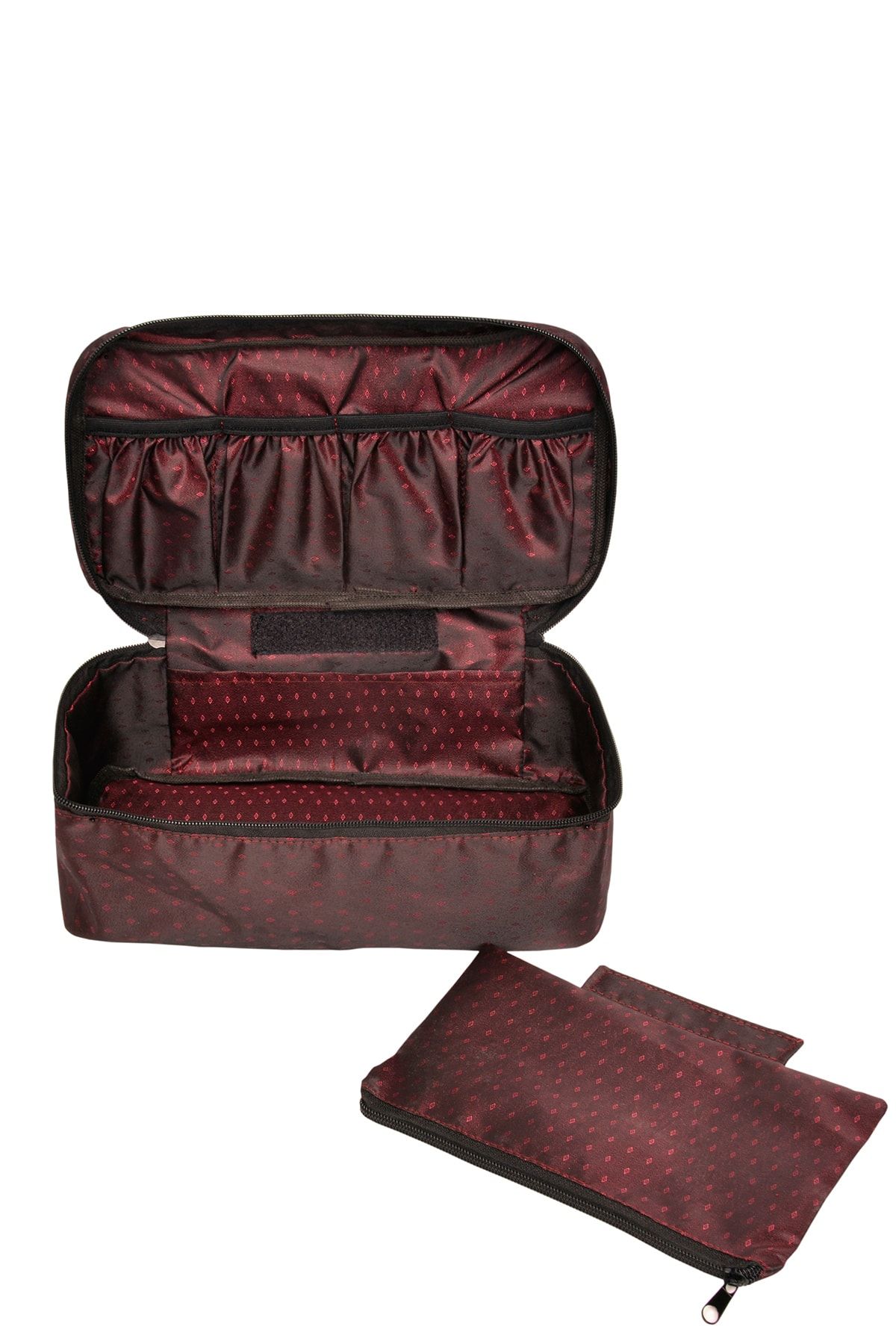 Burgundy makeup bag sales