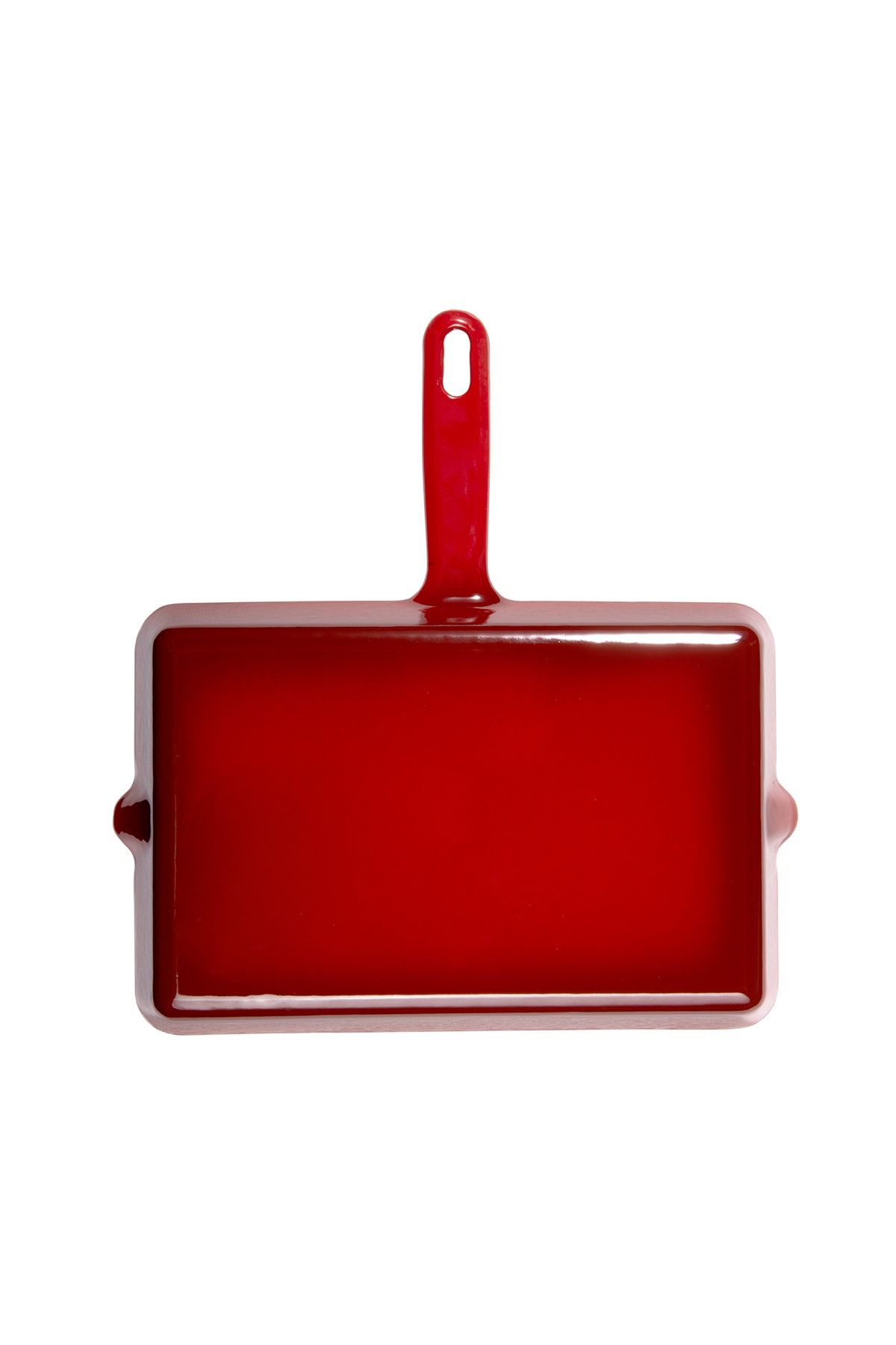 Kırmızı Dikdörtgen Döküm Tava 24x16 Cm