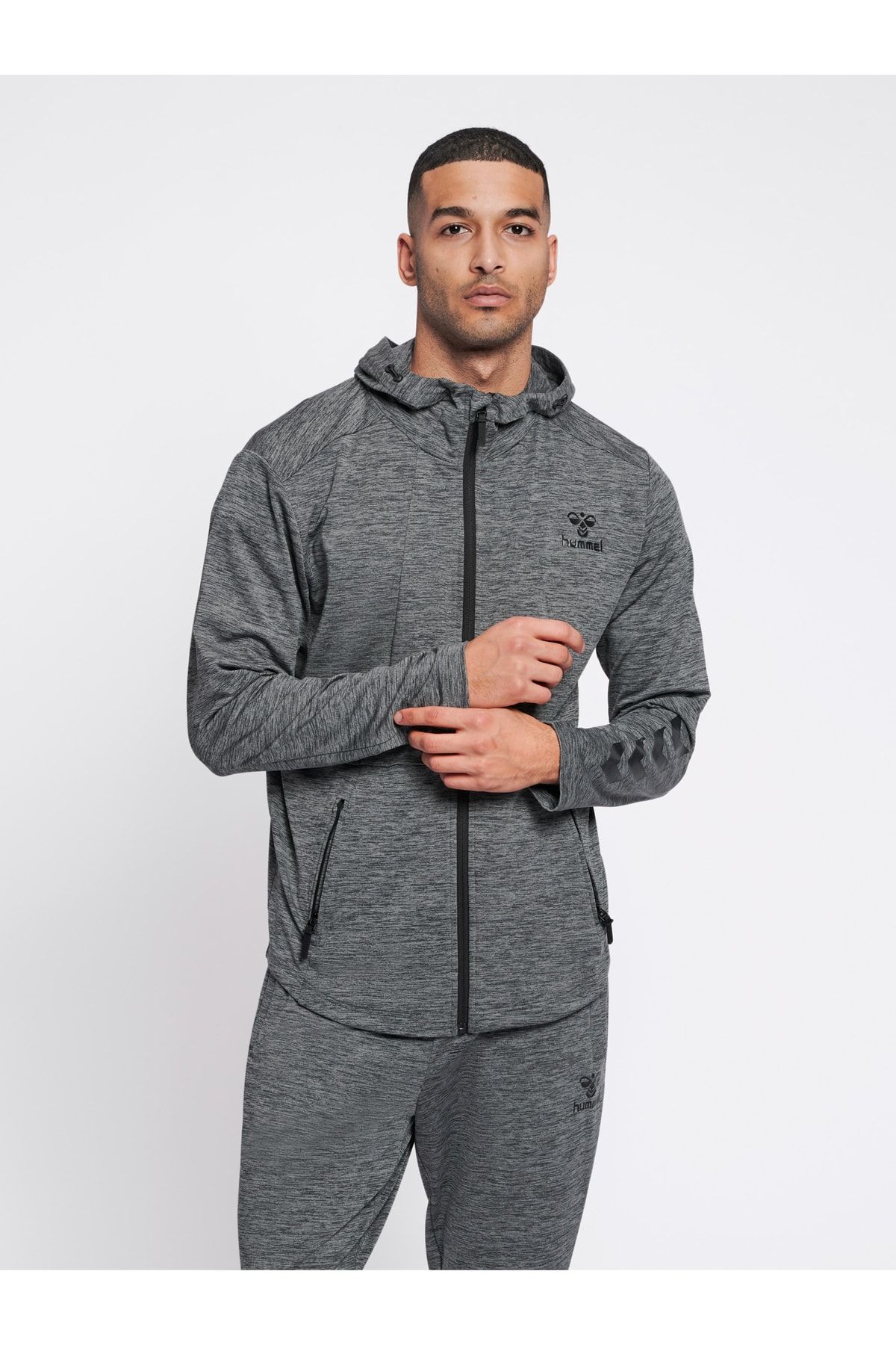 HUMMEL Sweatshirt Grau Regular Fit