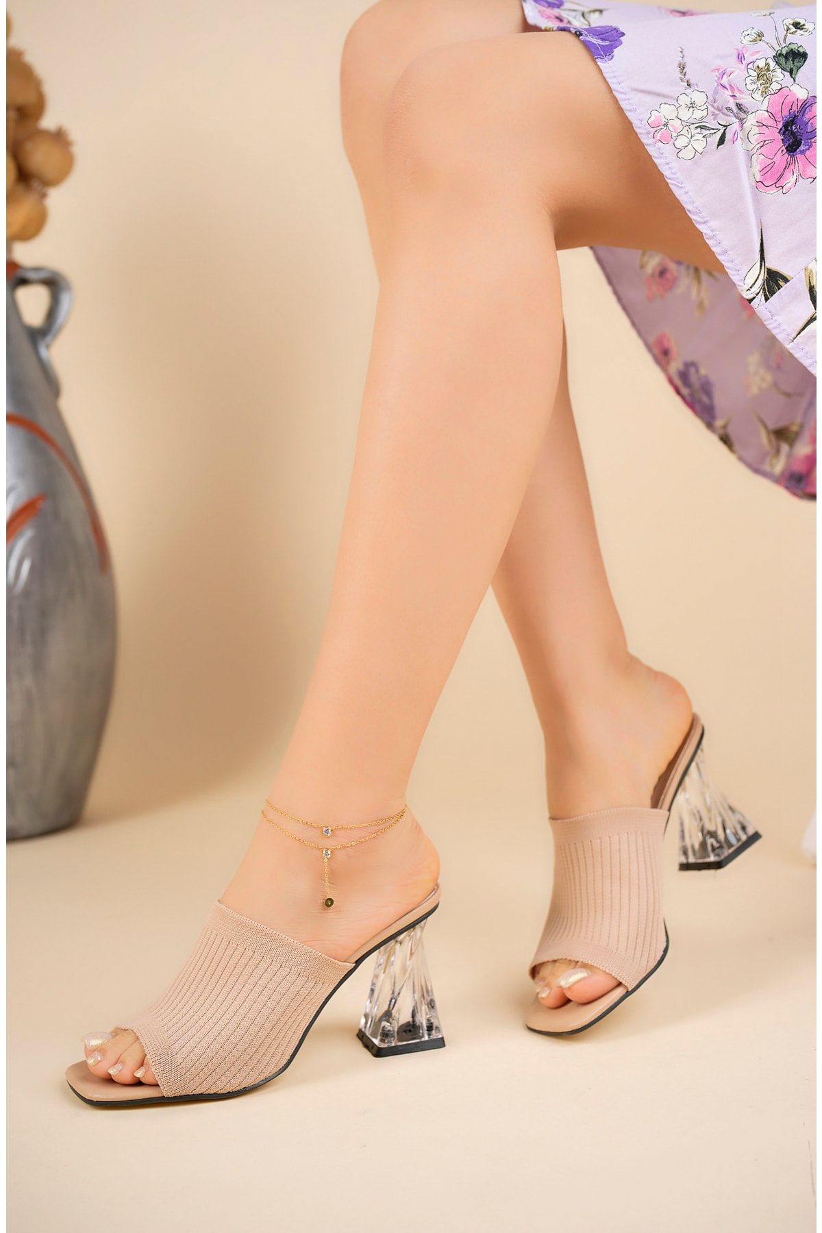 Transparent belly shoes hotsell