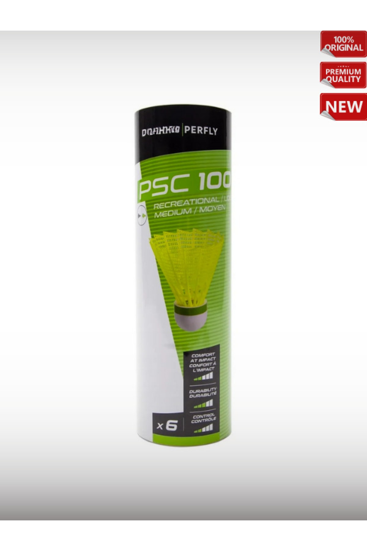 OverPazar Gmb Perfly Plastik Badminton Topu - Orta Boy - 6'lı Paket