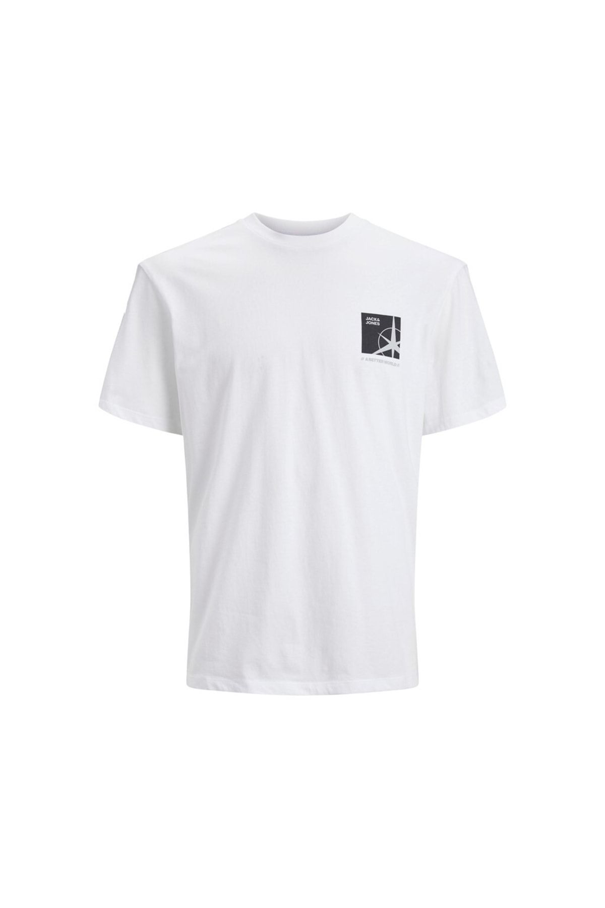 تی شرت سفید مردانه Jack & Jones یقه وایت جک اند جونز 12232625 Jack & Jones
