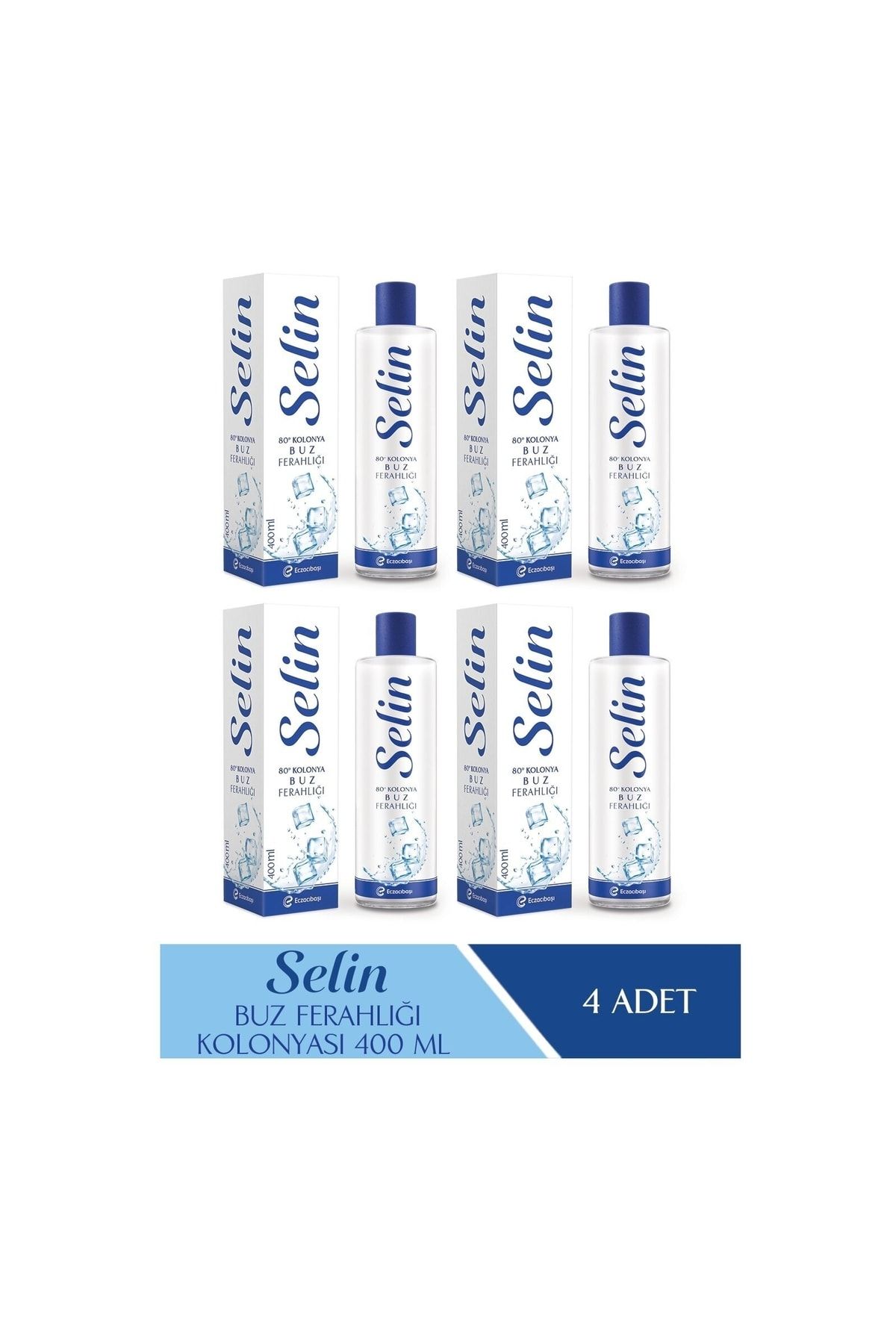 ادکلن معطر یخ تازه 400 میلی لیتری ست 4 تایی Selin