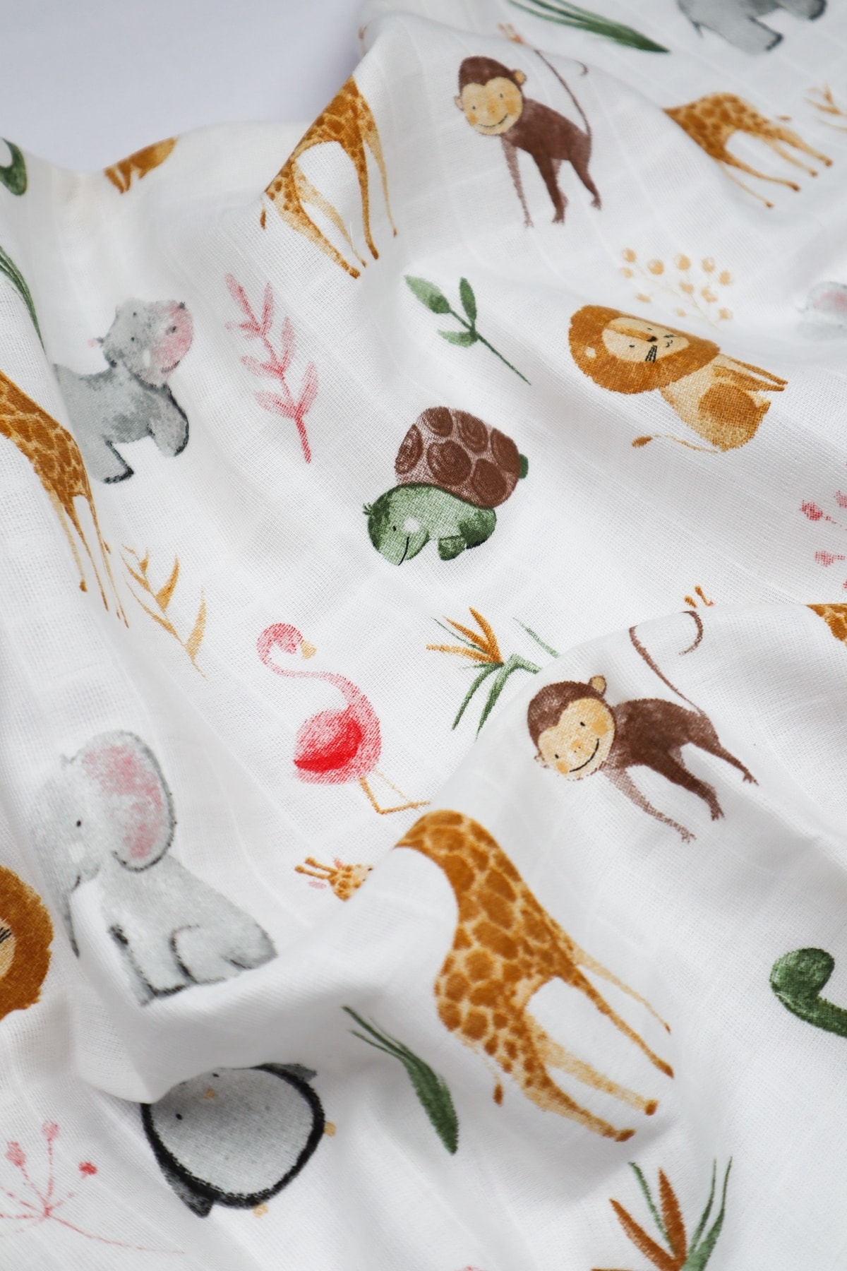 Multi-Purpose Muslin Blanket 75x75 Cm Baby & Newborn Cute Animal Muslin Blanket
