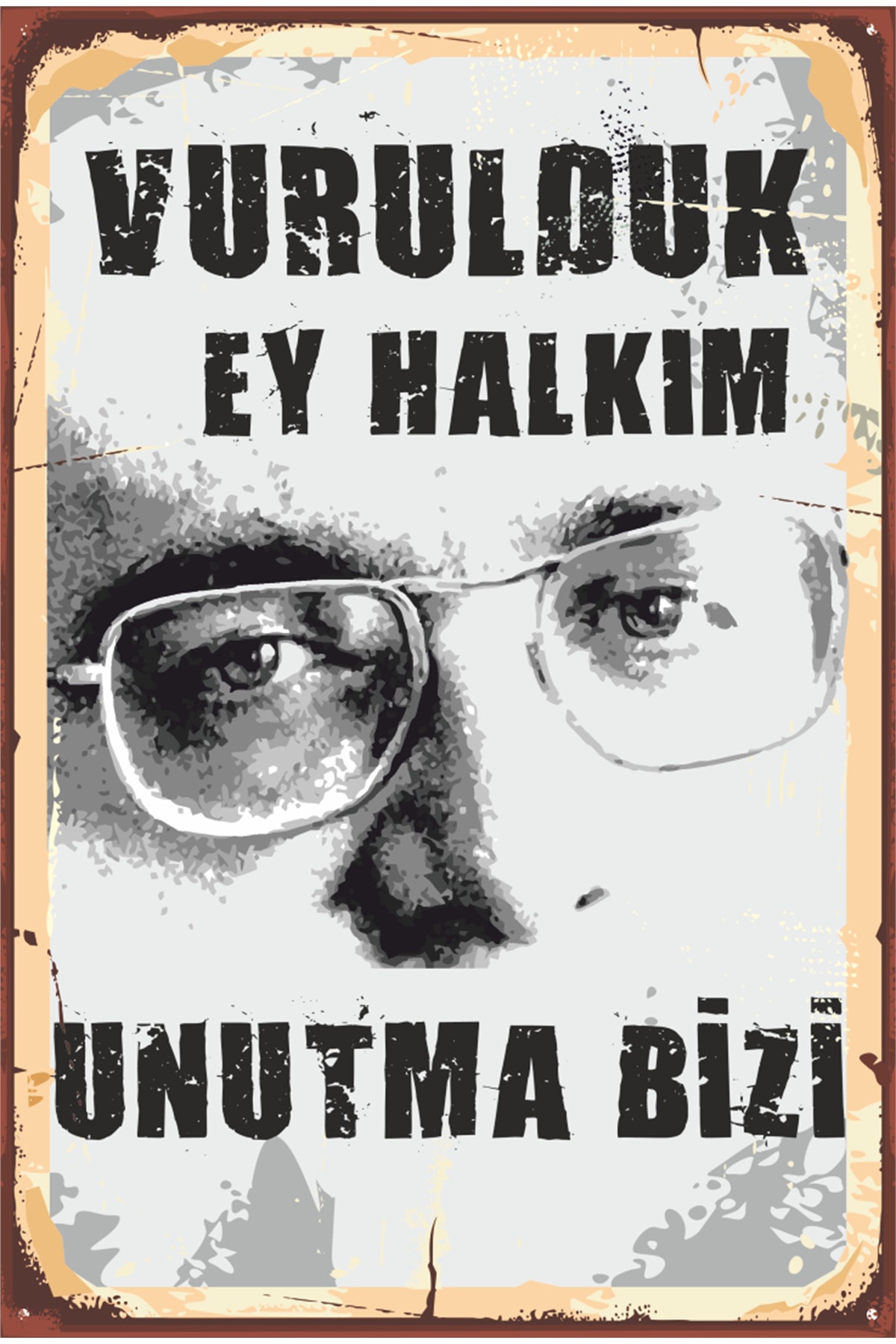 Uğur Mumcu We Were Shot O My People, Don't Forget Us Retro Wooden Poster